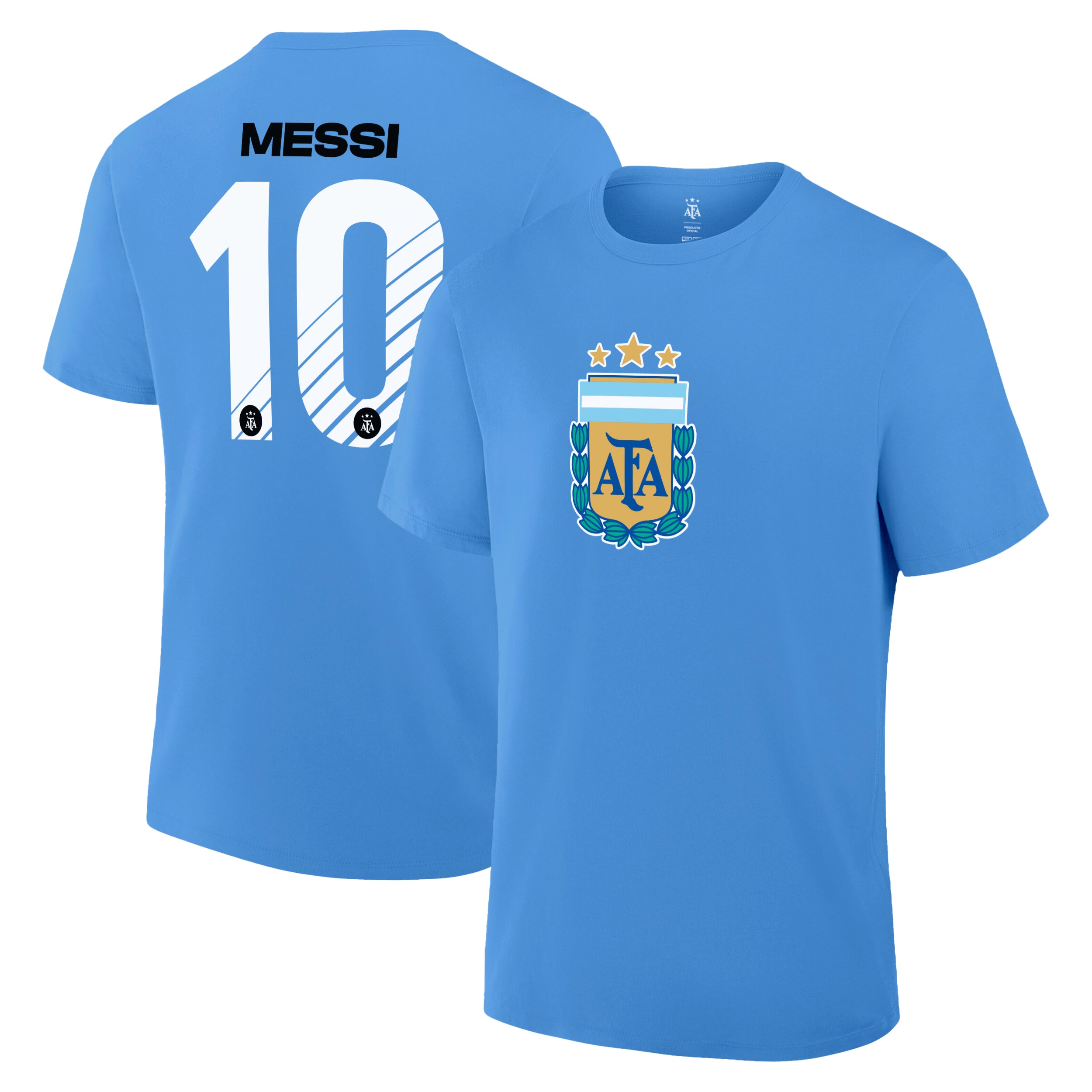 Argentina T-Shirt Light Blue Front Back