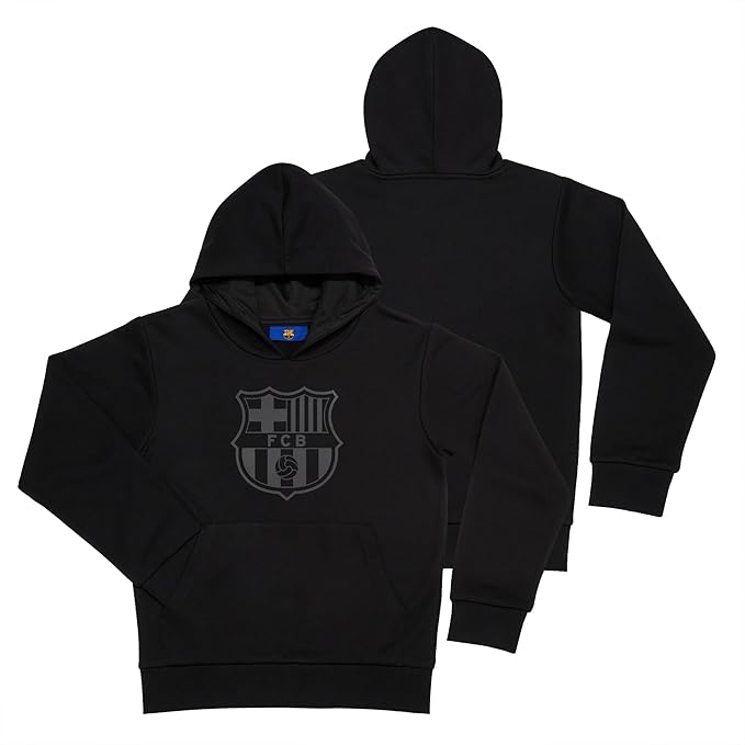 FC Barcelona Blackout Unisex Youth Cotton Pullover Hoodie