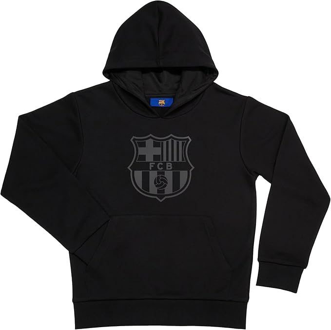 FC Barcelona Blackout Unisex Youth Cotton Pullover Hoodie