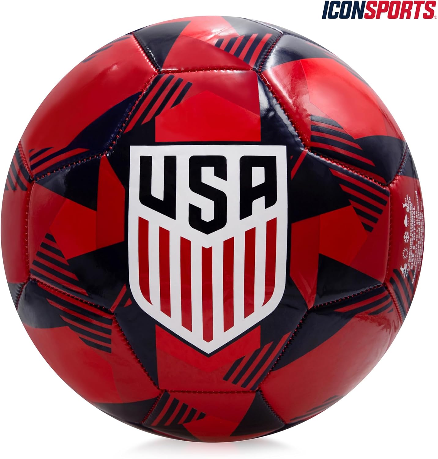 Officially Licensed U.S. Soccer Red Prism Soccer Ball