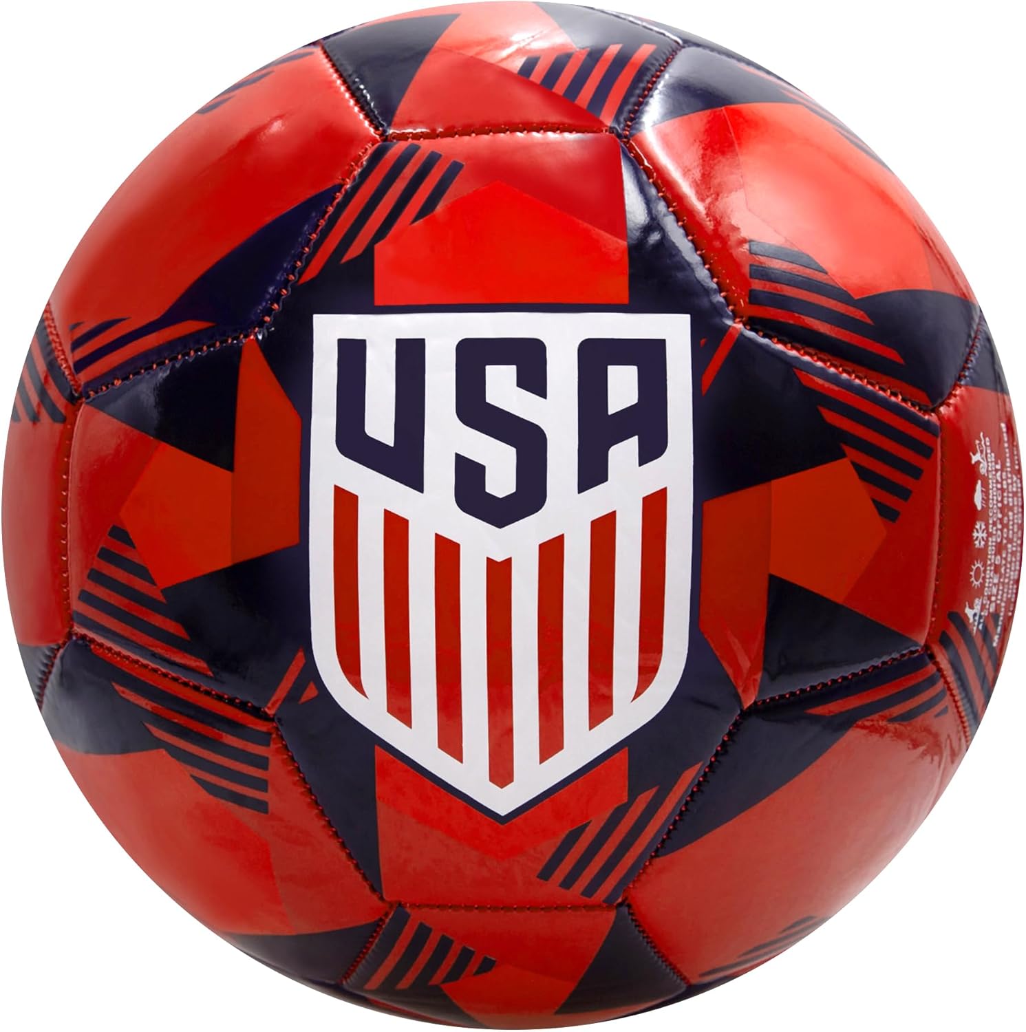 Officially Licensed U.S. Soccer Red Prism Soccer Ball