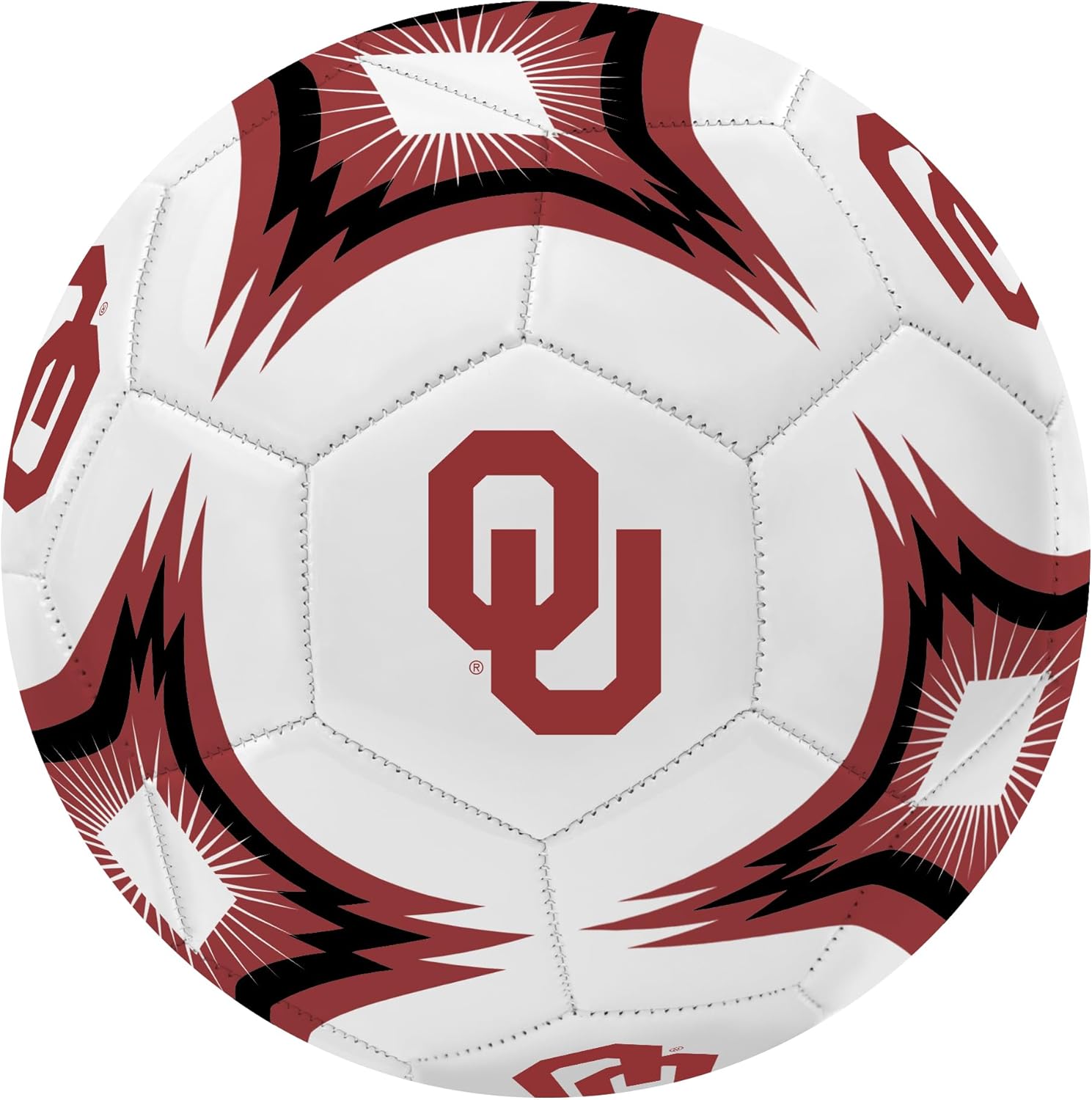 Oklahoma University Kaleidoscope Regulation Size 5" College Soccer Ball