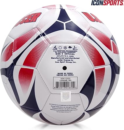 US Men's National Team Soccer Ball Size 5 USA83BL