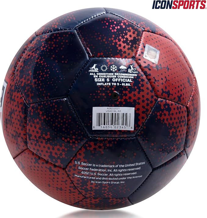 US Soccer Size 5 Regulation Non-Toxic PVC Soccer Ball USA01BL