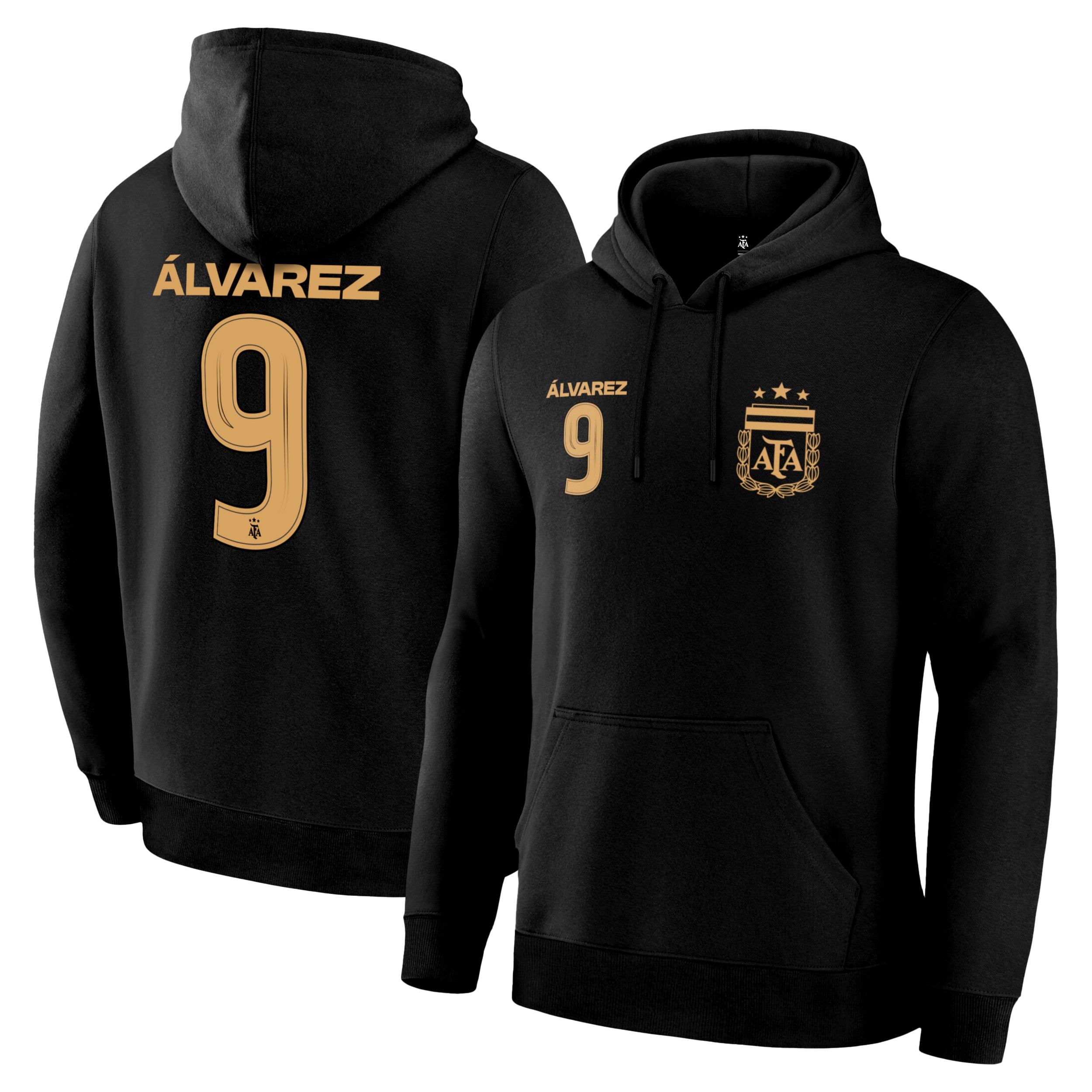 Alvarez Hoodie Front Back Black