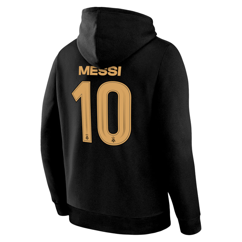 Lionel Messi Hoodie Back Black