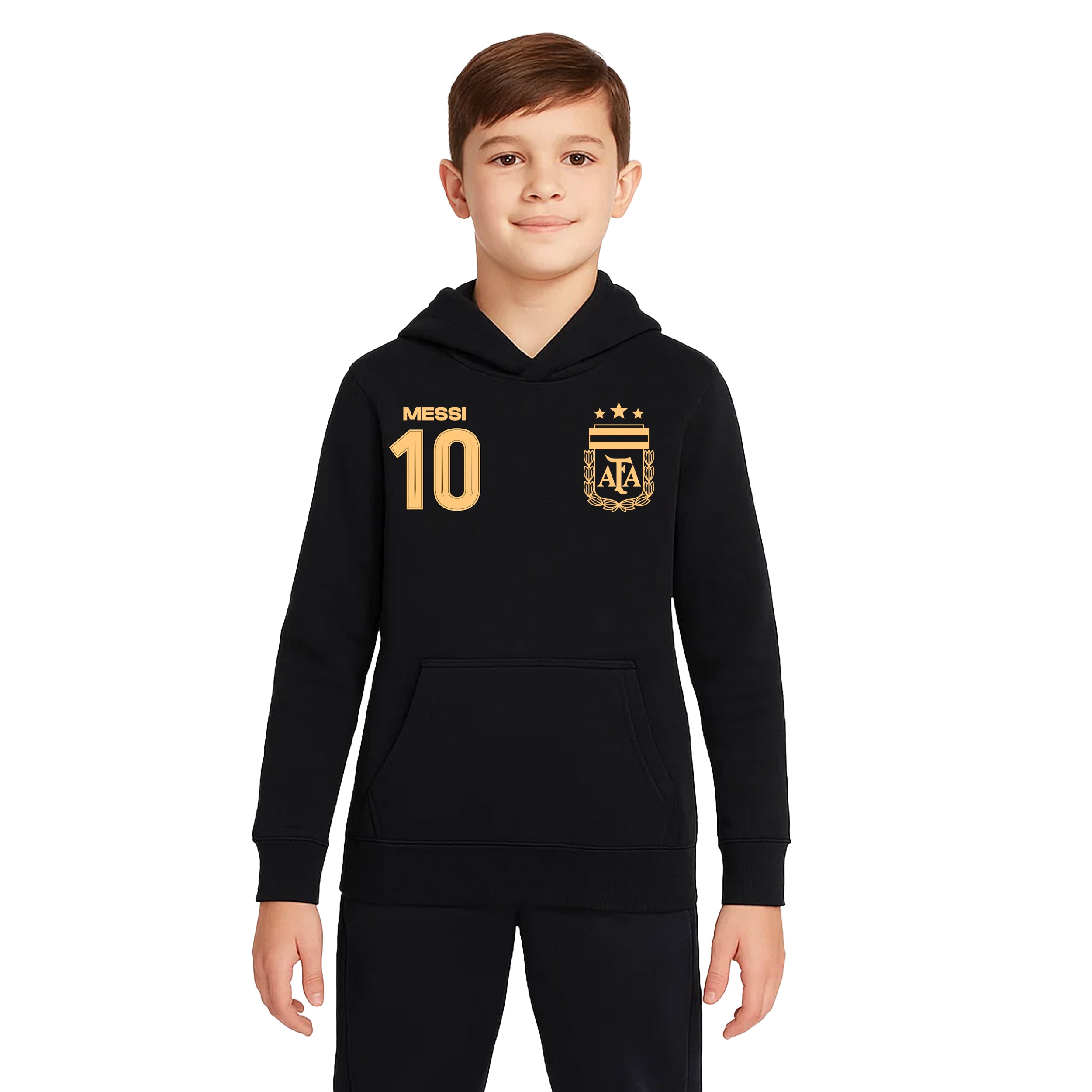 Lionel Messi Black Hoodie Model