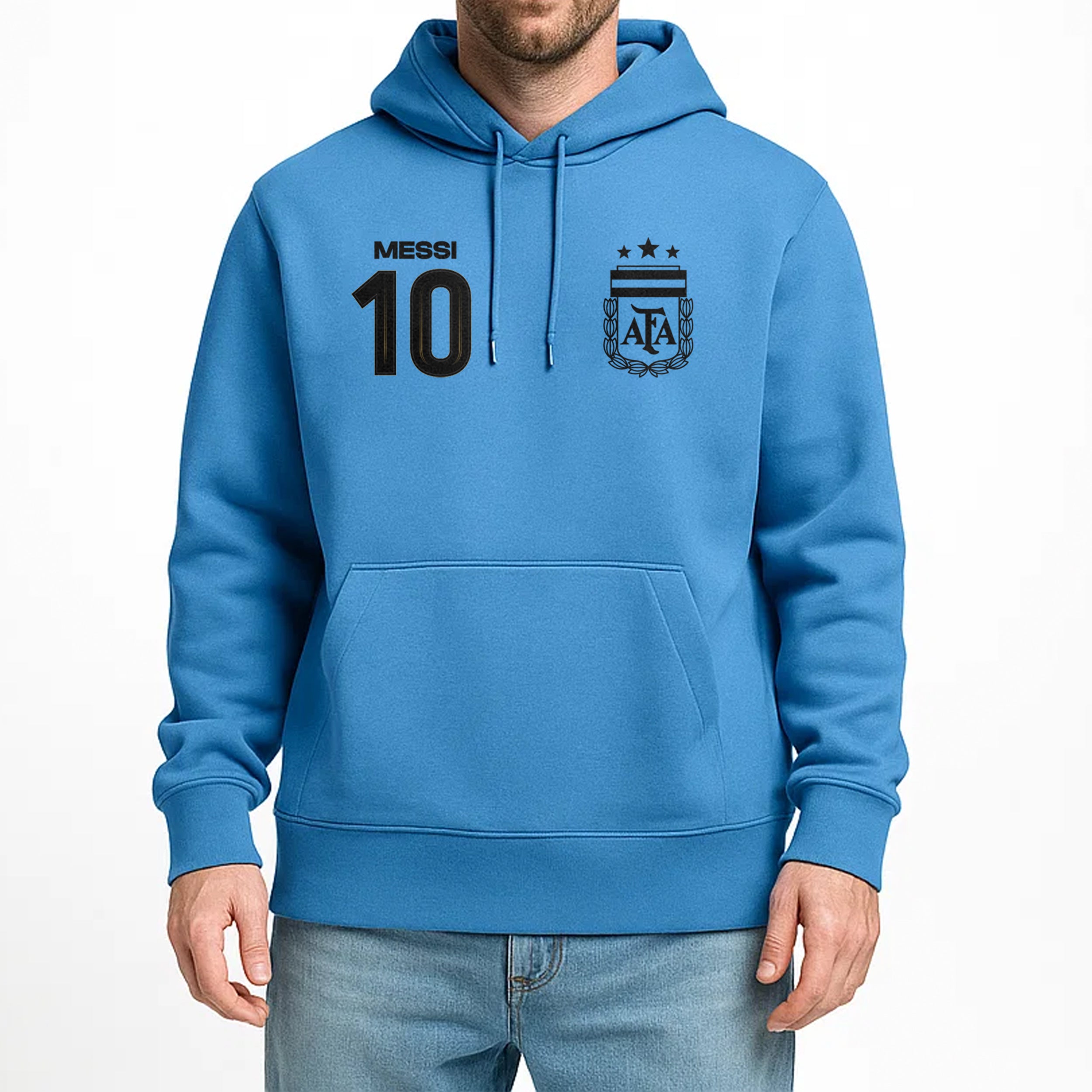 Lionel Messi Hoodie Model Light Blue