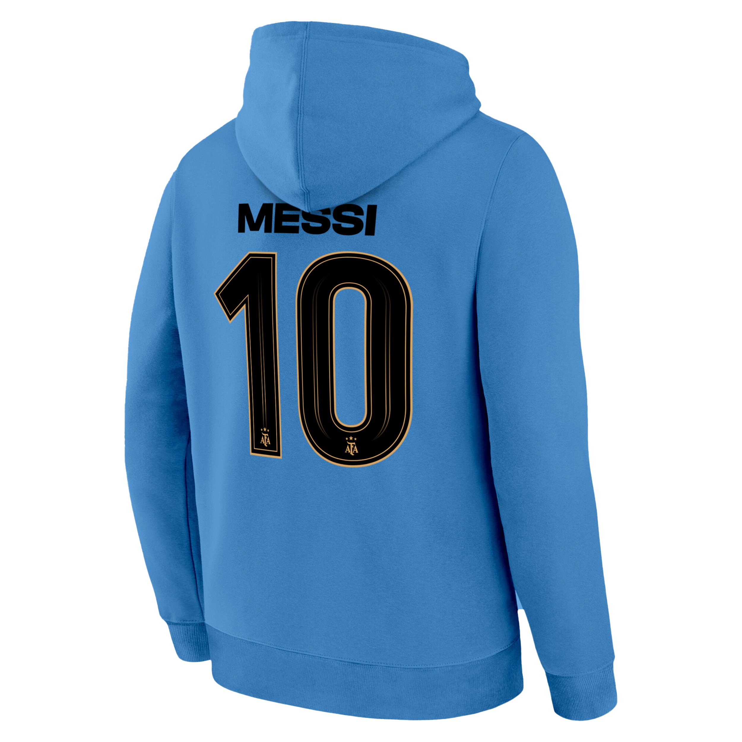 Lionel Messi Light Blue Hoodie Back 