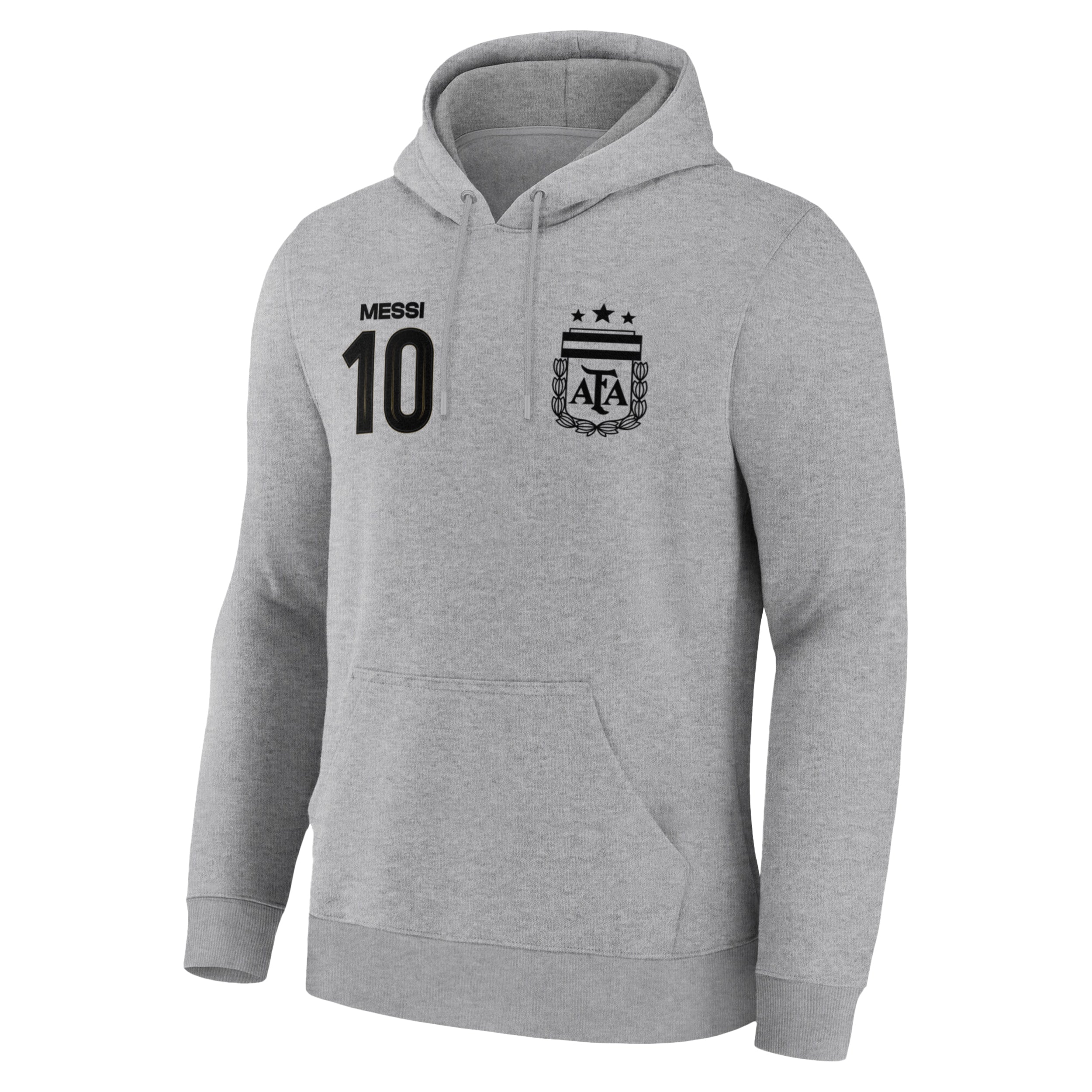 Lionel Messi Hoodie Front Light Grey