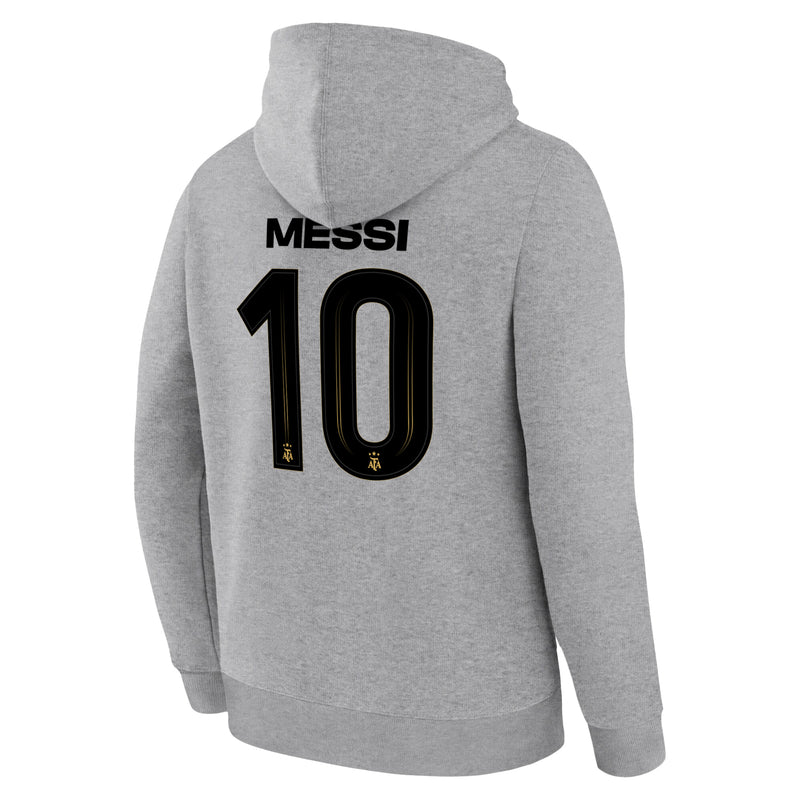 Lionel Messi Hoodie Back Light Grey