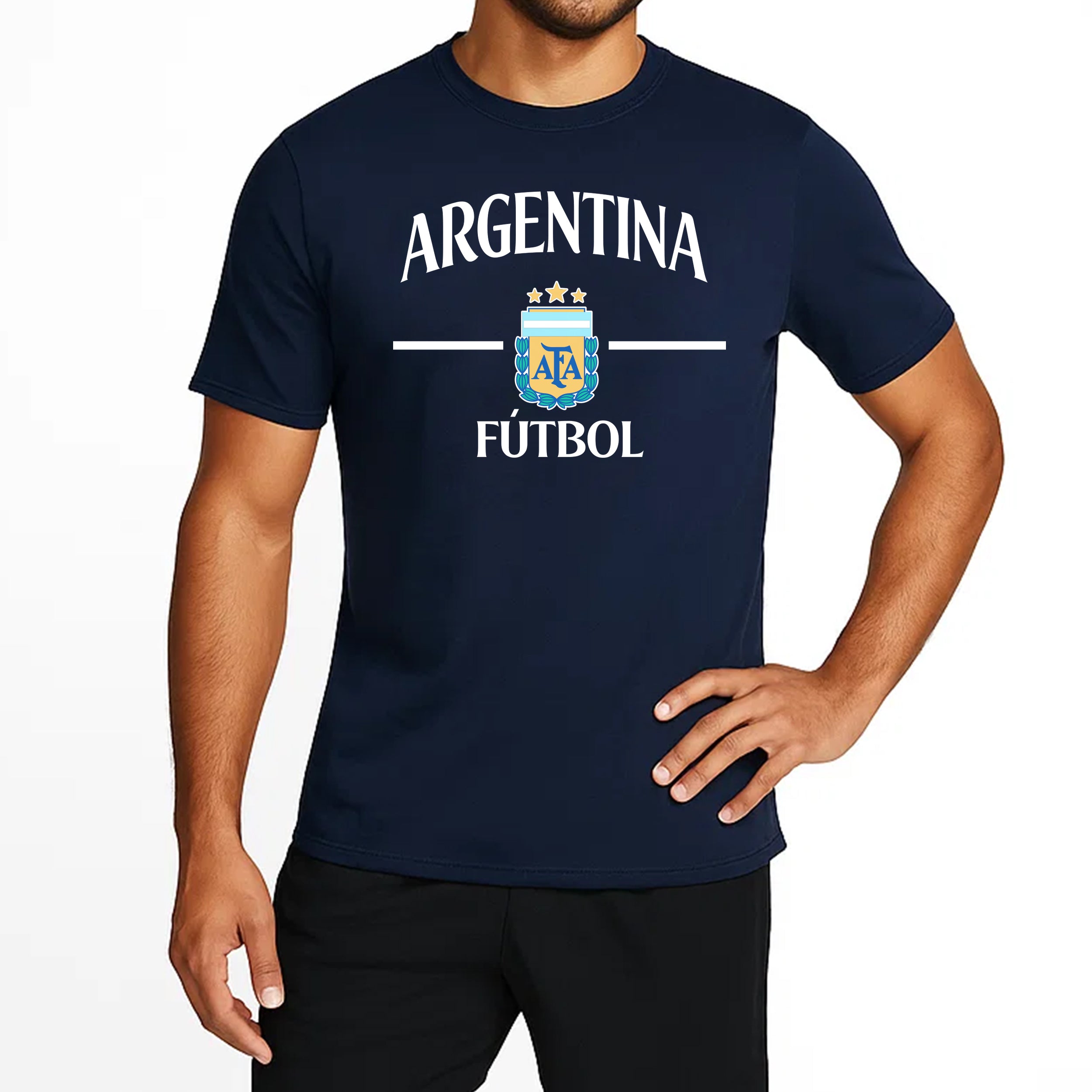Argentina Navy T Shirt Model
