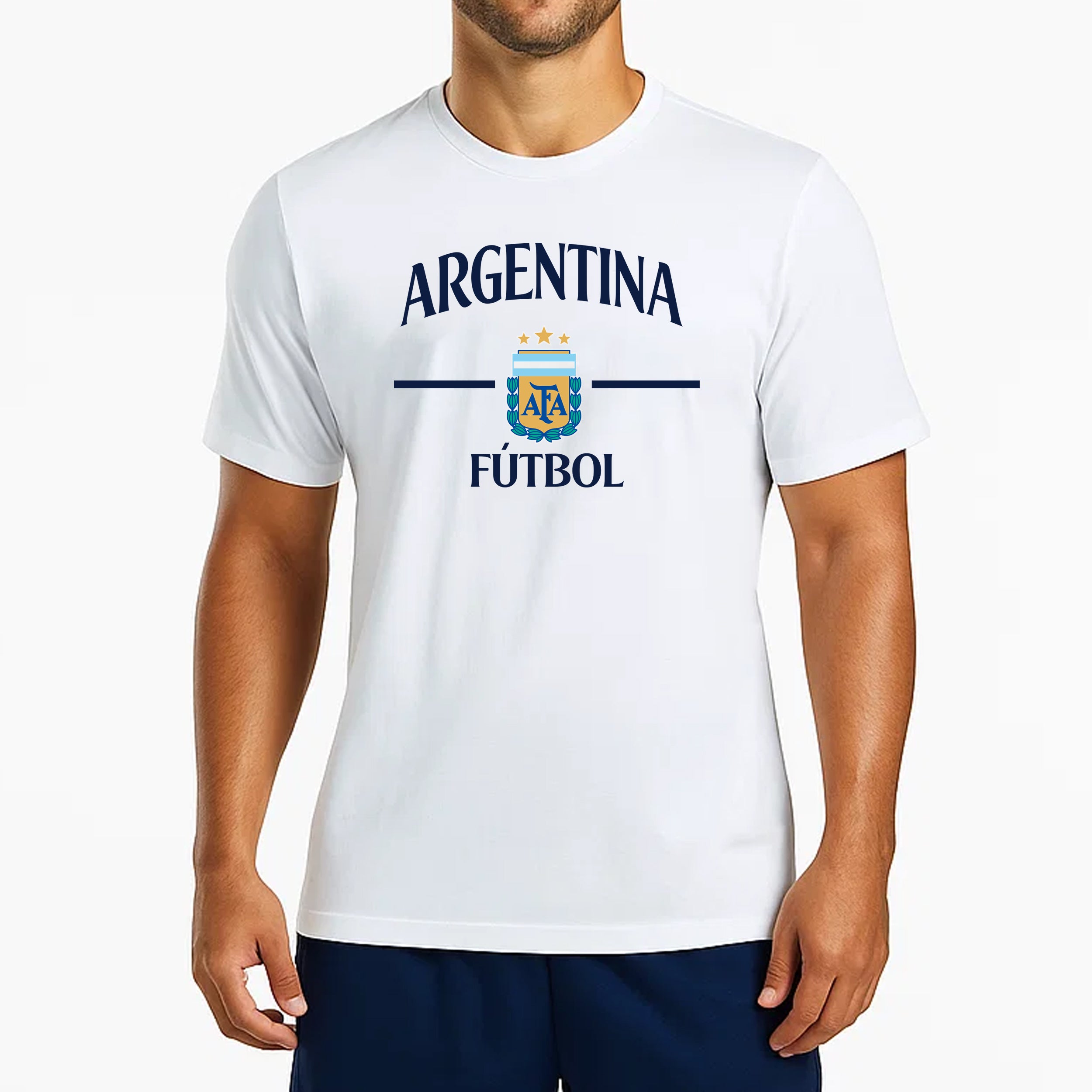 Argentina White T Shirt Model