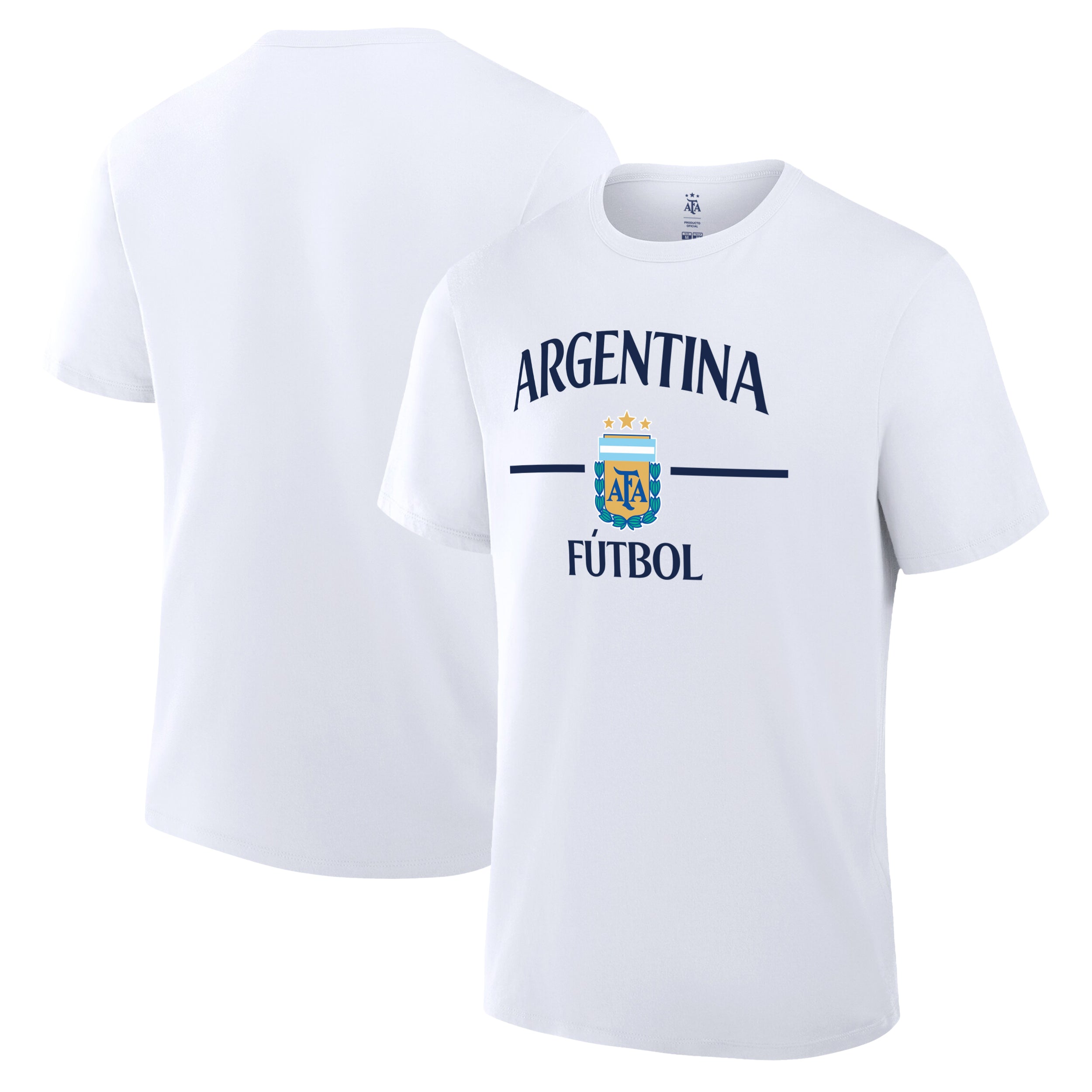 Argentina White T Shirt Front Back
