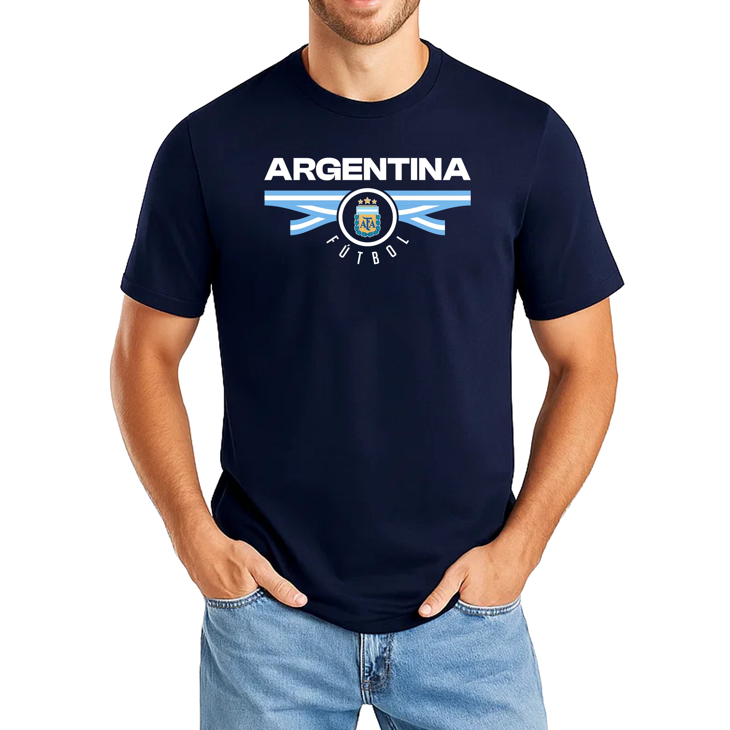 Argentina Navy T Shirt Model