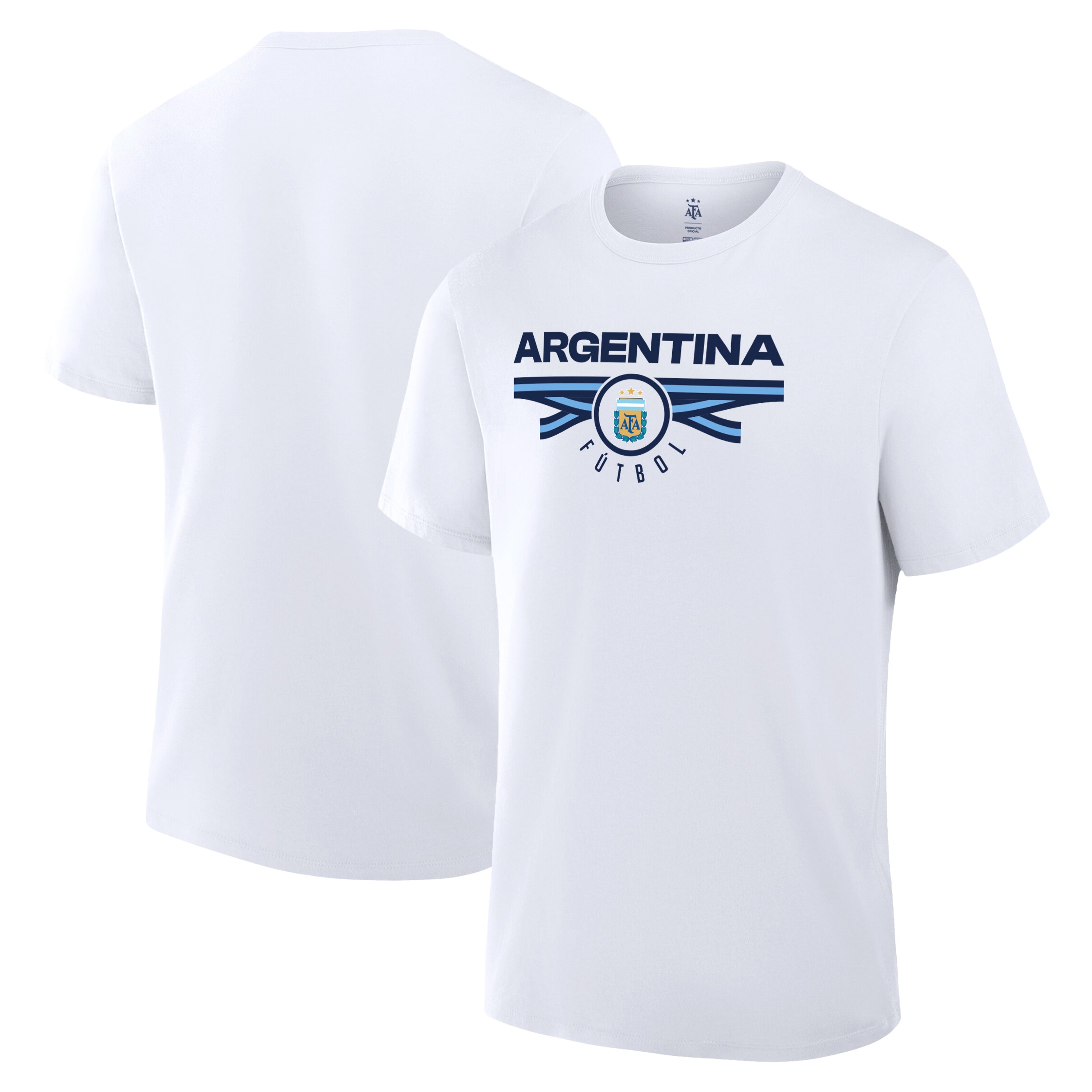 Argentina White T Shirt Front Back