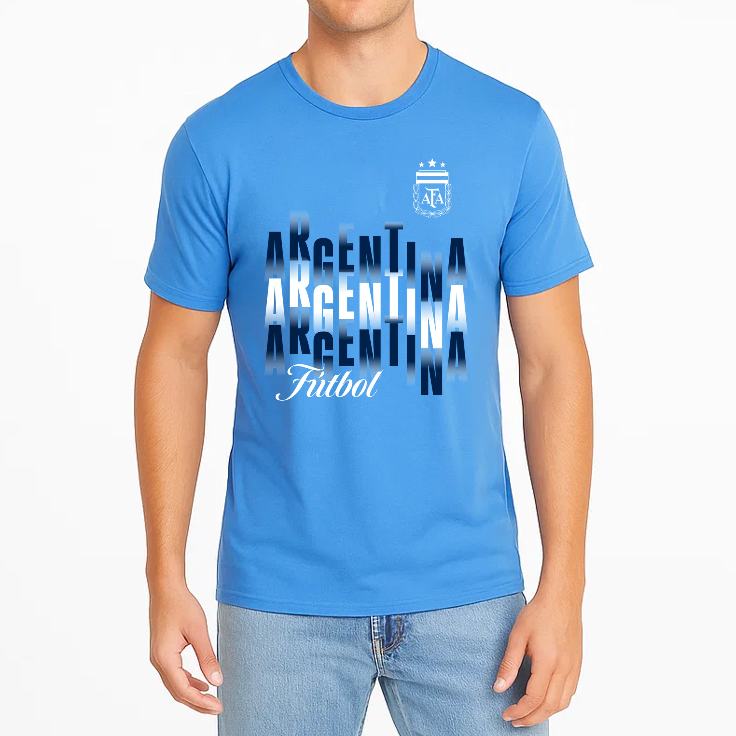 Argentina Light Blue T Shirt Model