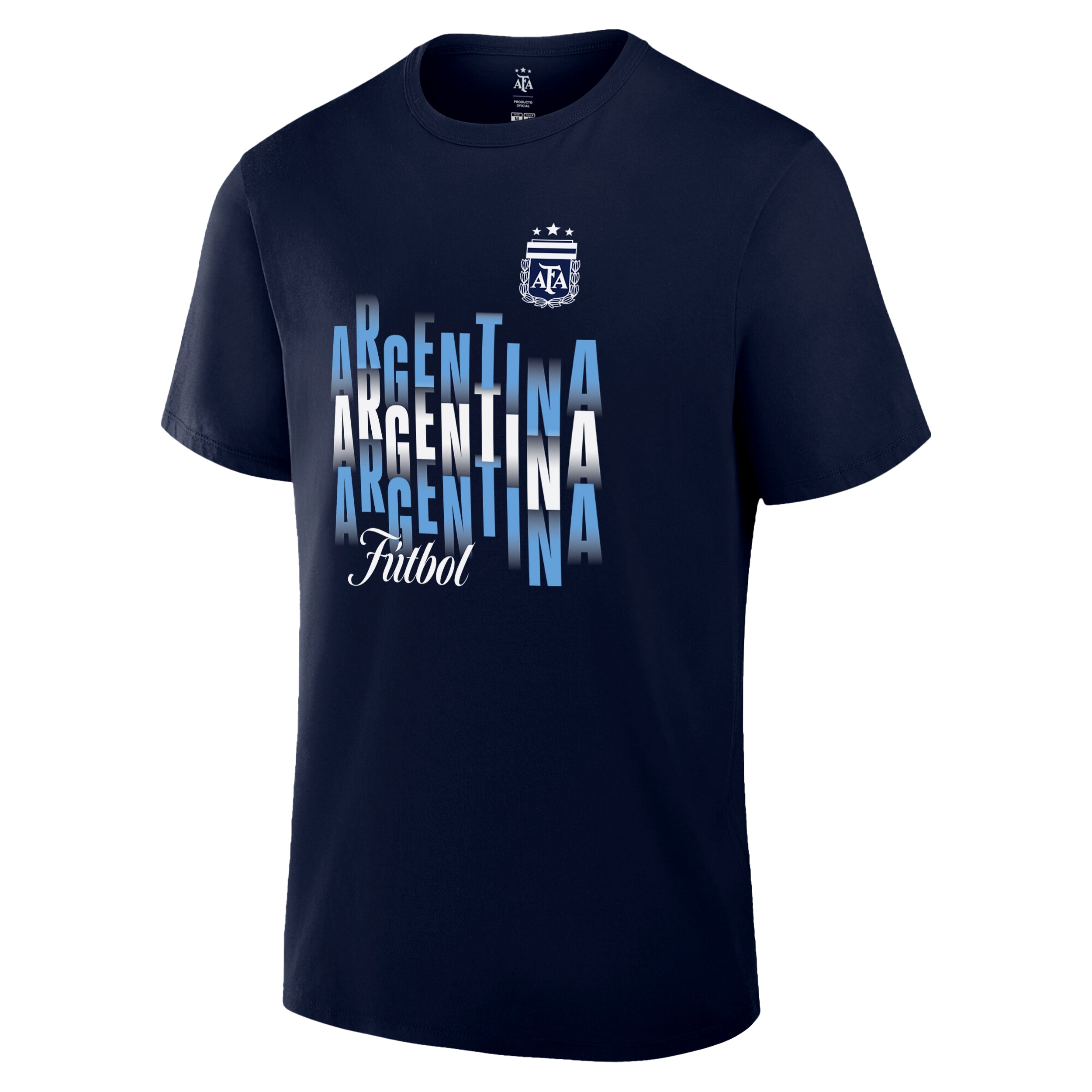 Argentina Navy T Shirt Front