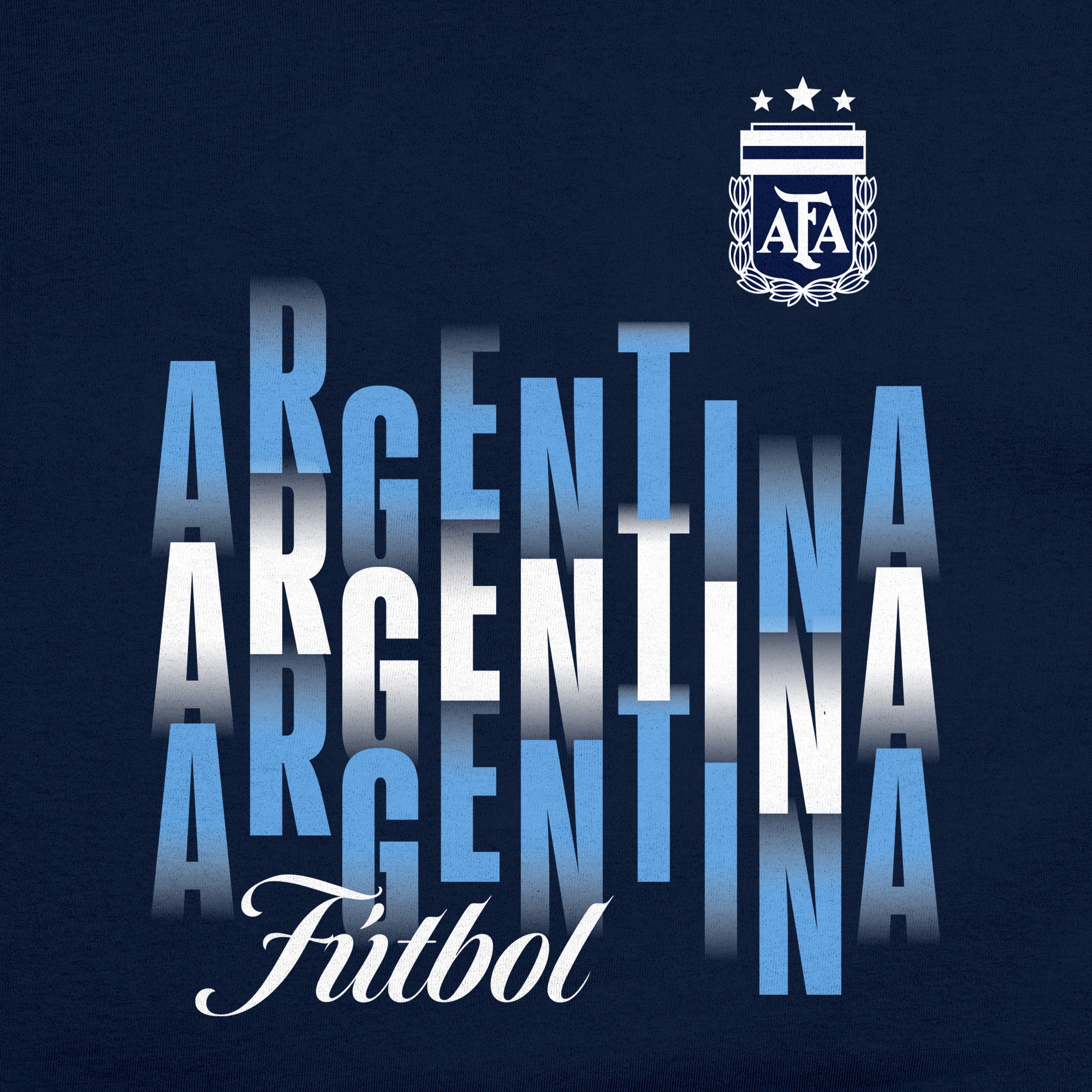 Argentina Navy T Shirt Detail 1