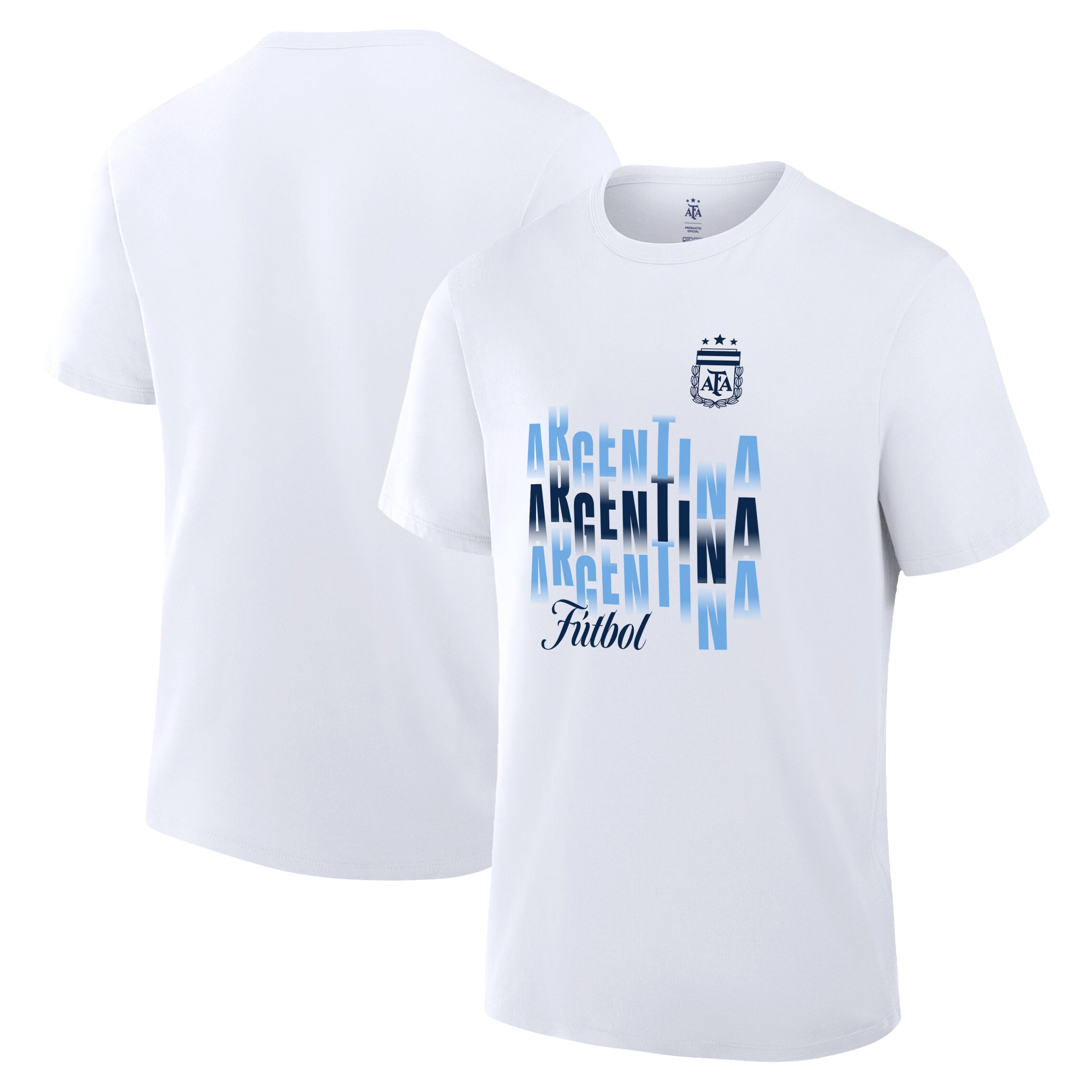Argentina White T Shirt Front Back