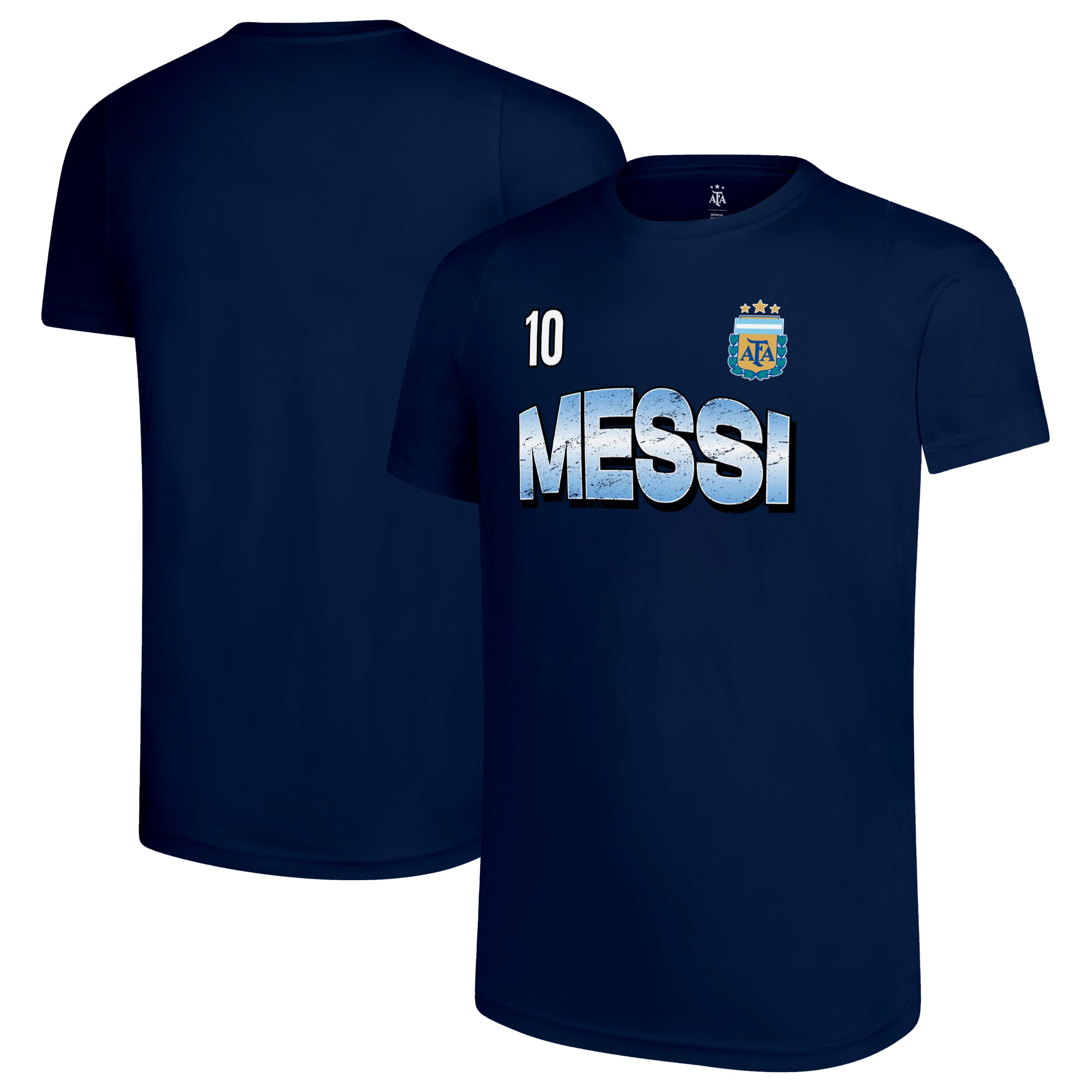 Argentina T-Shirt Navy Front Back