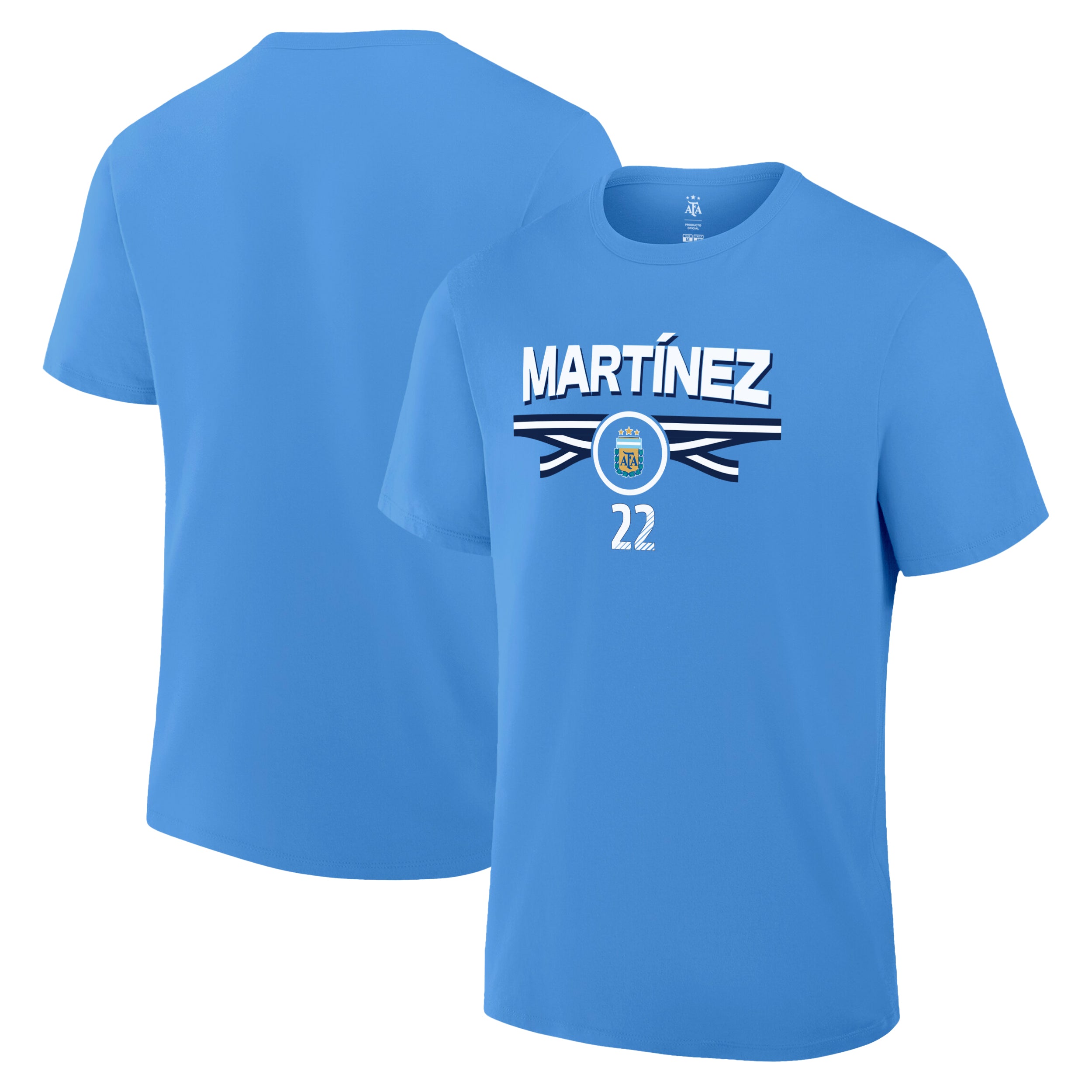 Argentina T-Shirt Light Blue Front Back