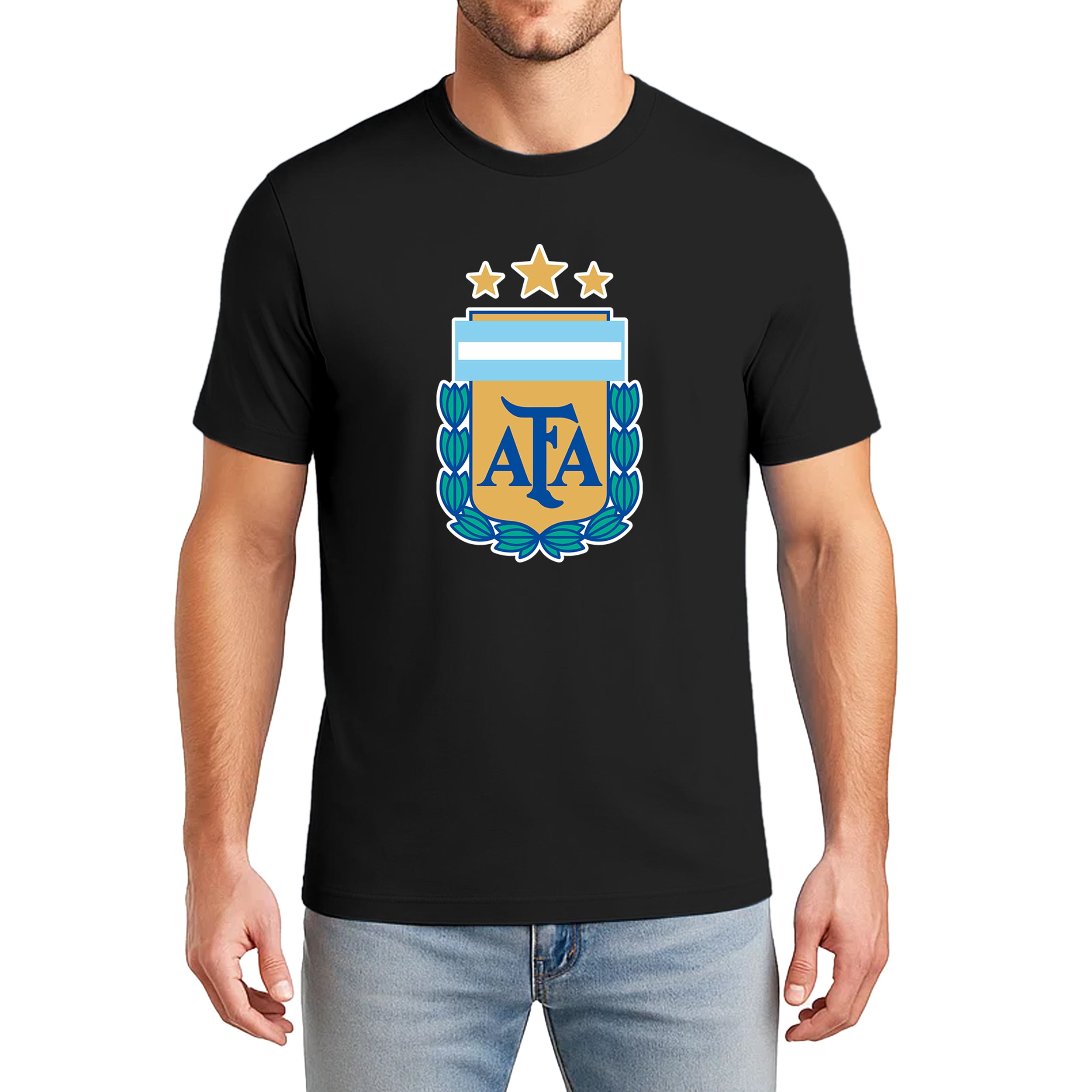 Argentina T-Shirt Black Model