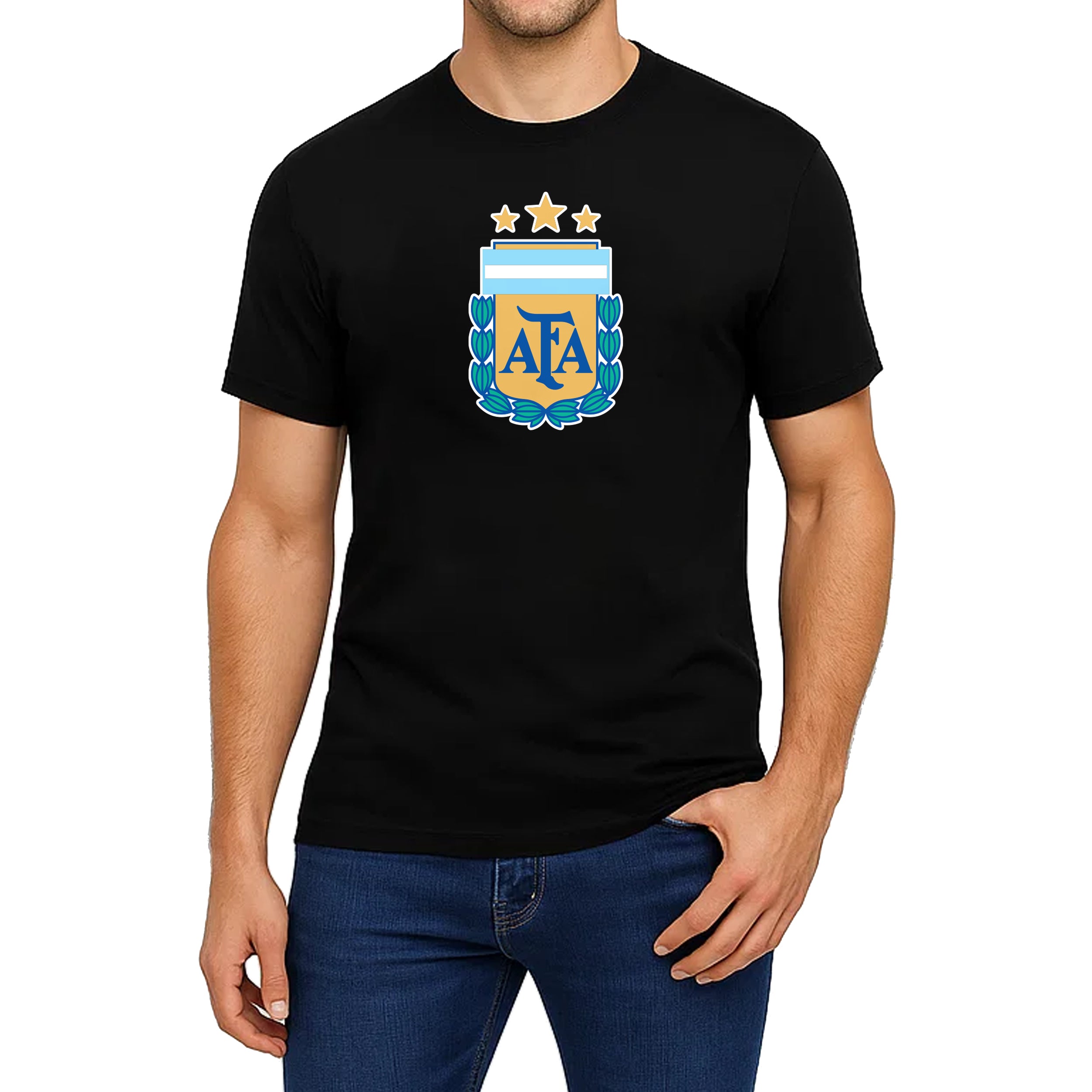 Argentina T-Shirt Black Model