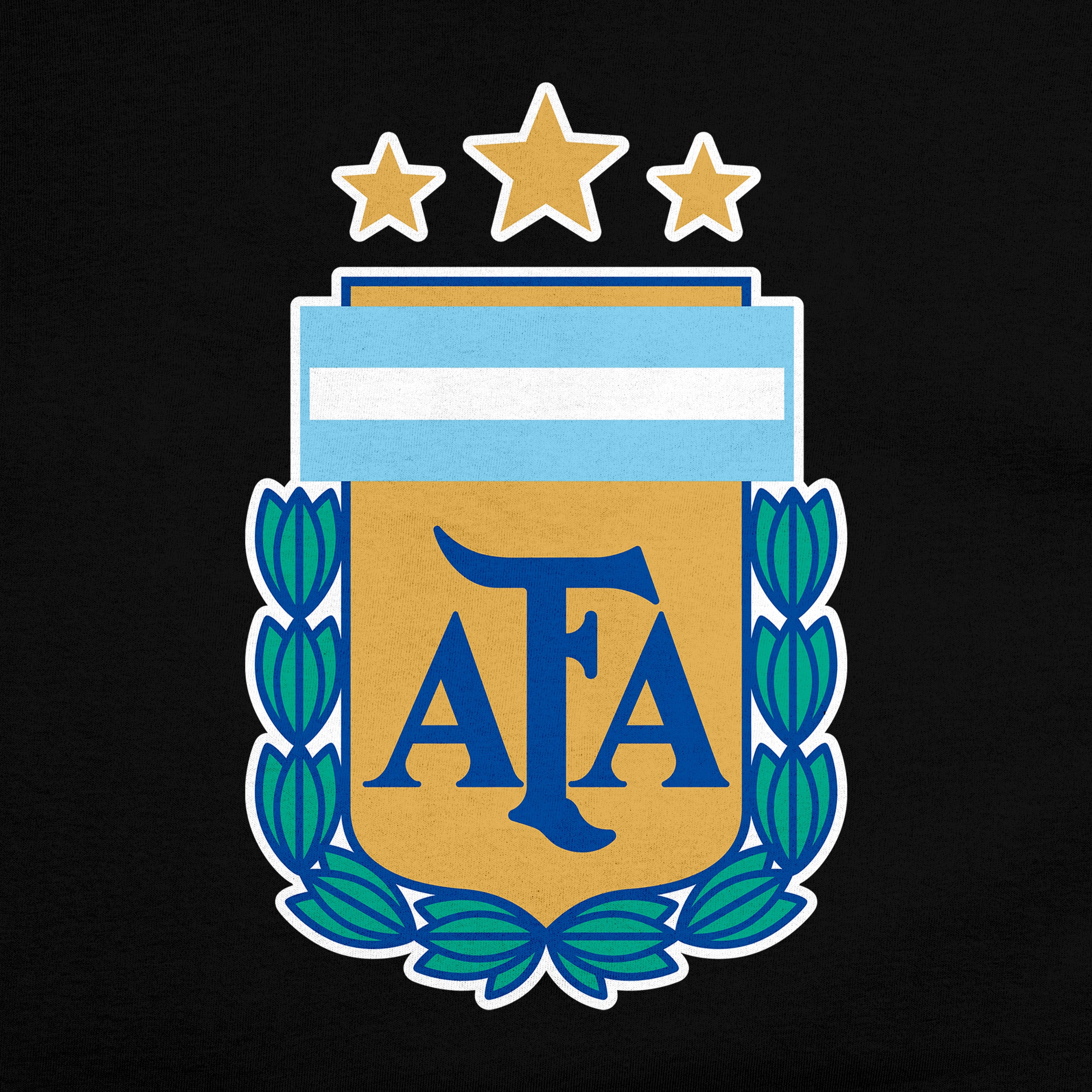 Argentina T-Shirt Black Detail 1