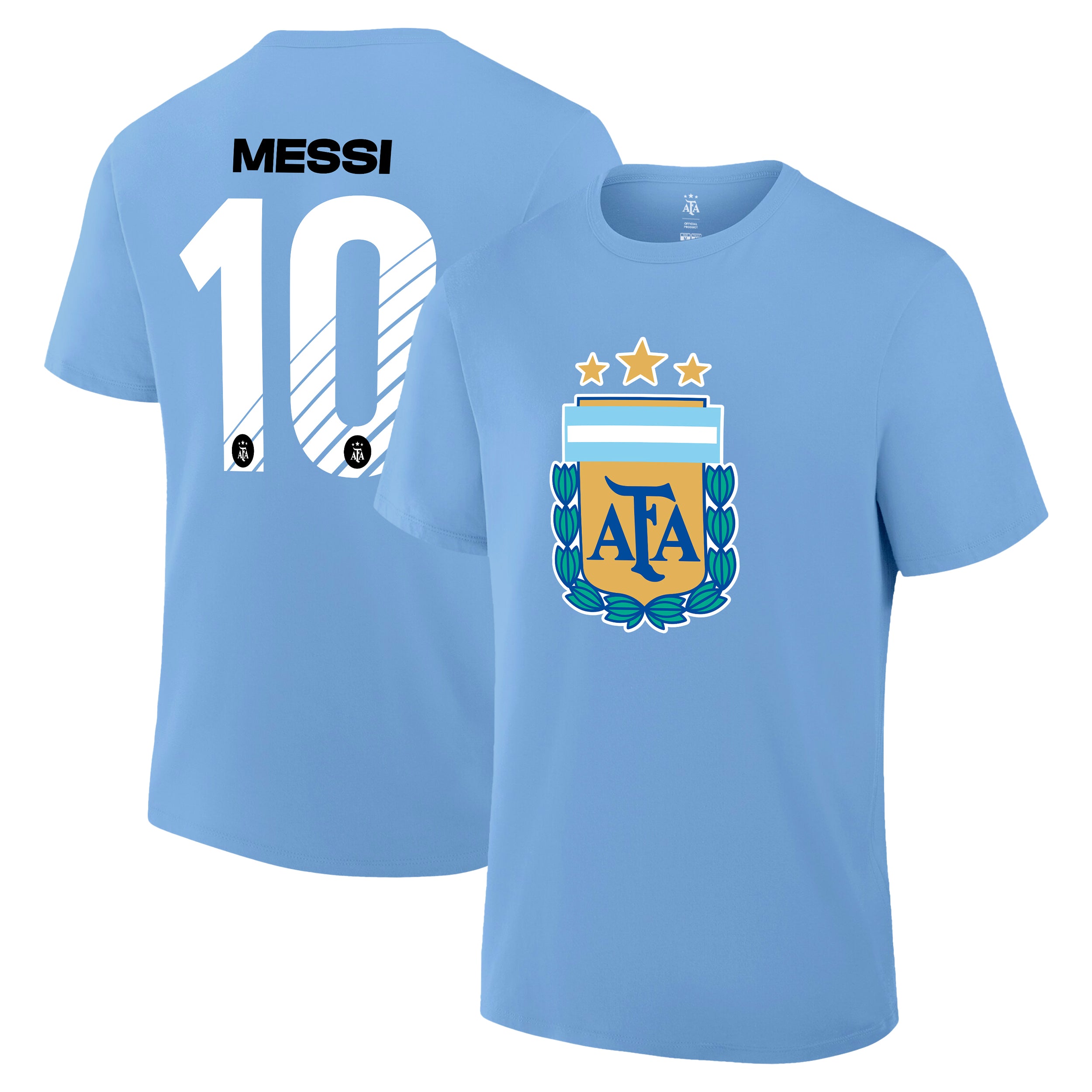 Argentina T-Shirt Light Blue Front Back
