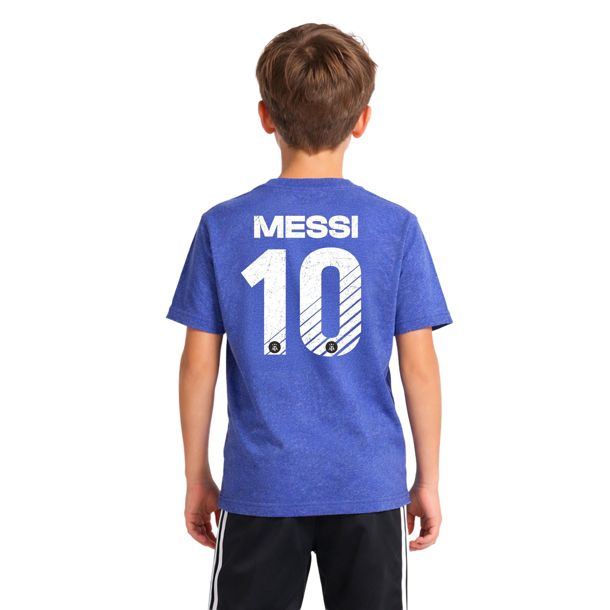 Messi Blue T-Shirt Front Back