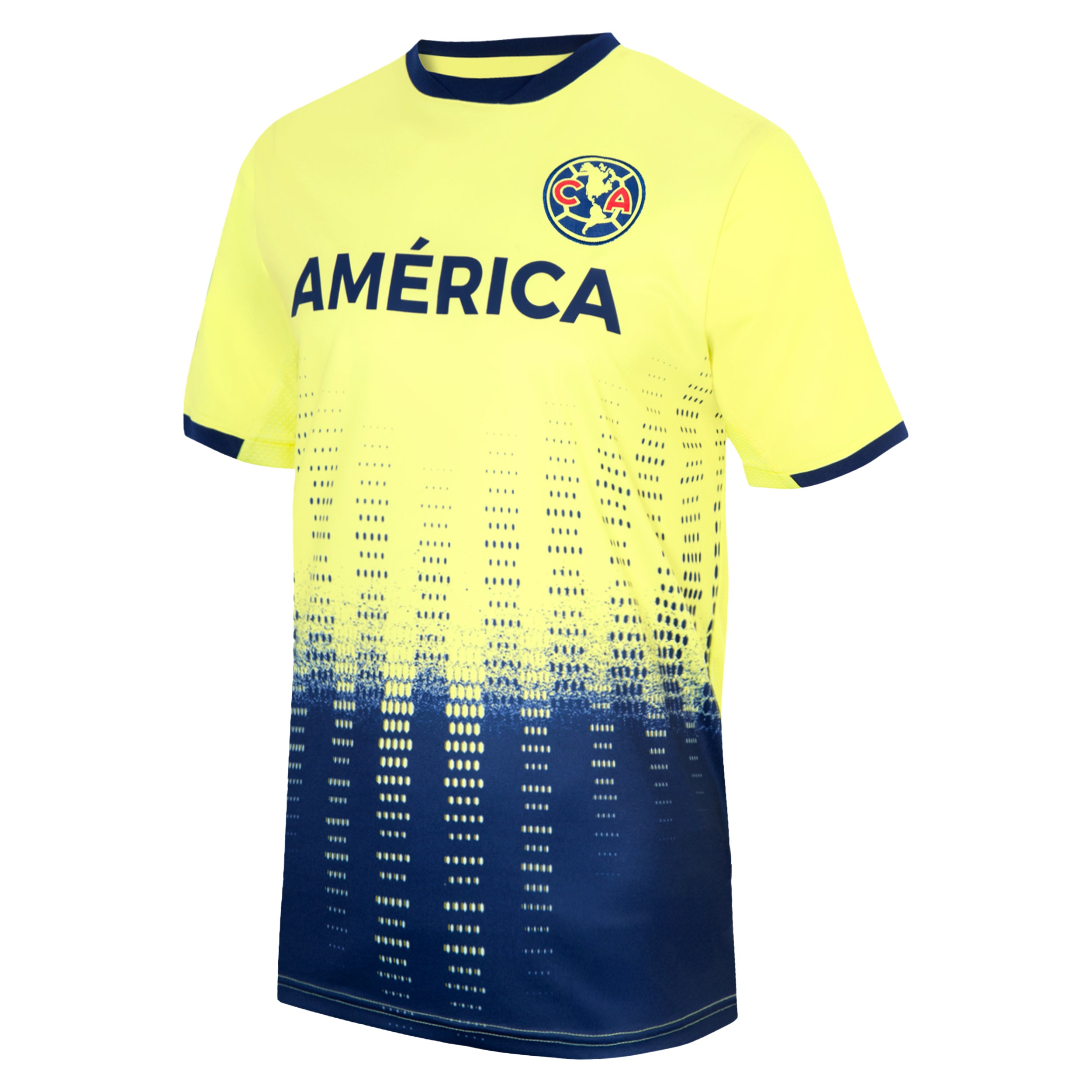 Club America Jersey Yellow Front Back