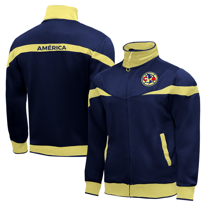 Club America Yellow Track Jacket Front Back