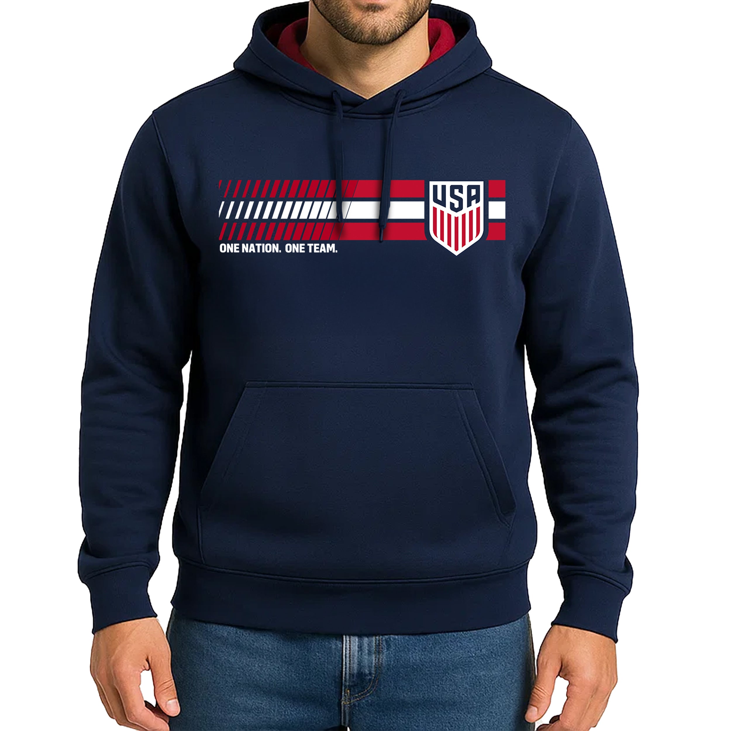 US Men's National Team  Navy Hoodie Model