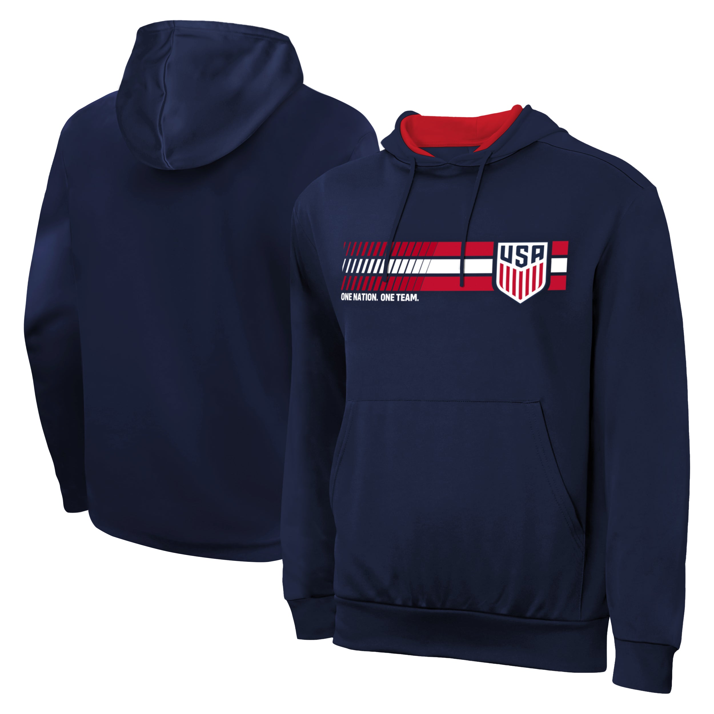 US Men's National Team  Navy Hoodie Front Back