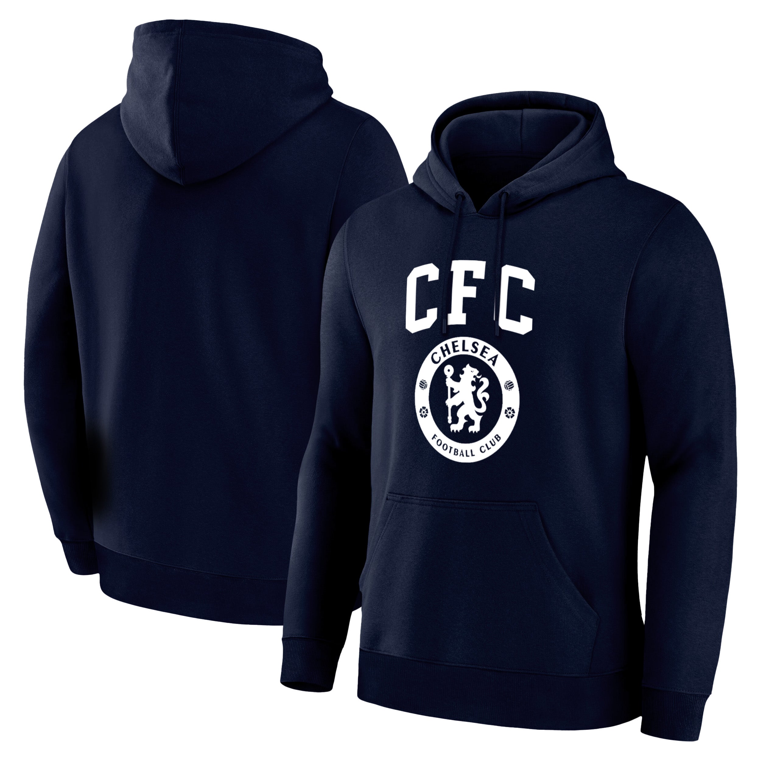 Chelsea Hoodie Navy Front Back 
