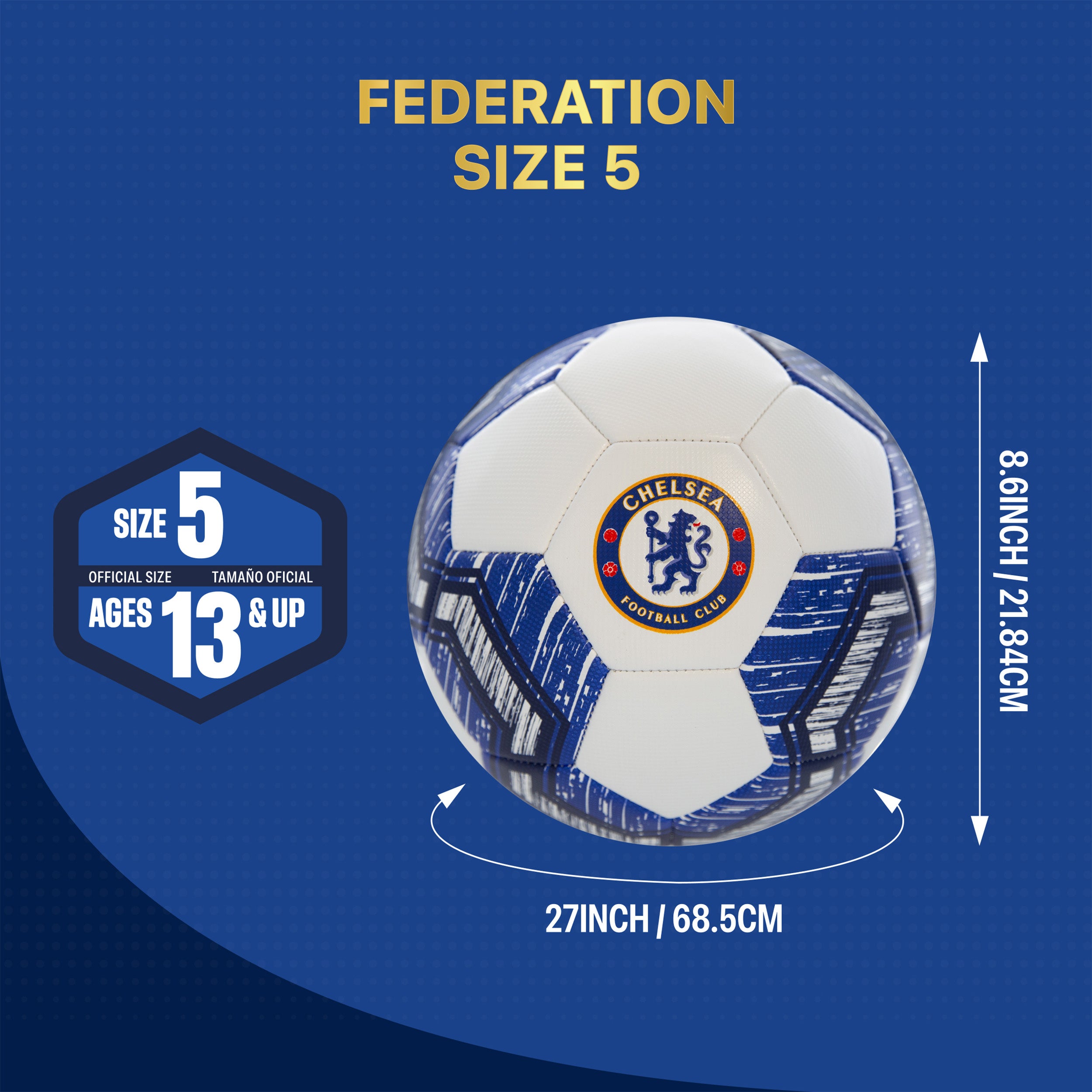 Chelsea White Soccer Ball Detail 1