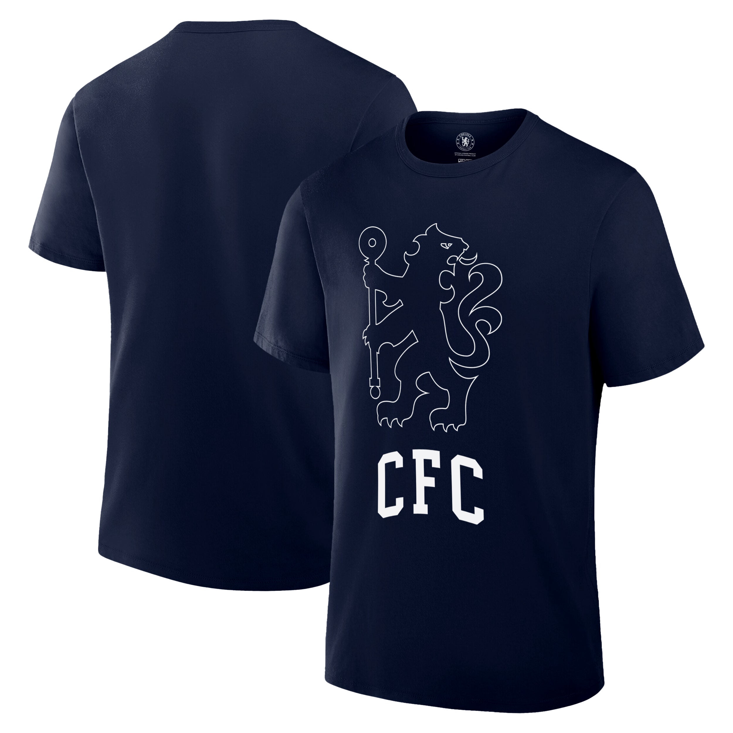 Chelsea T-Shirt Navy Front Back