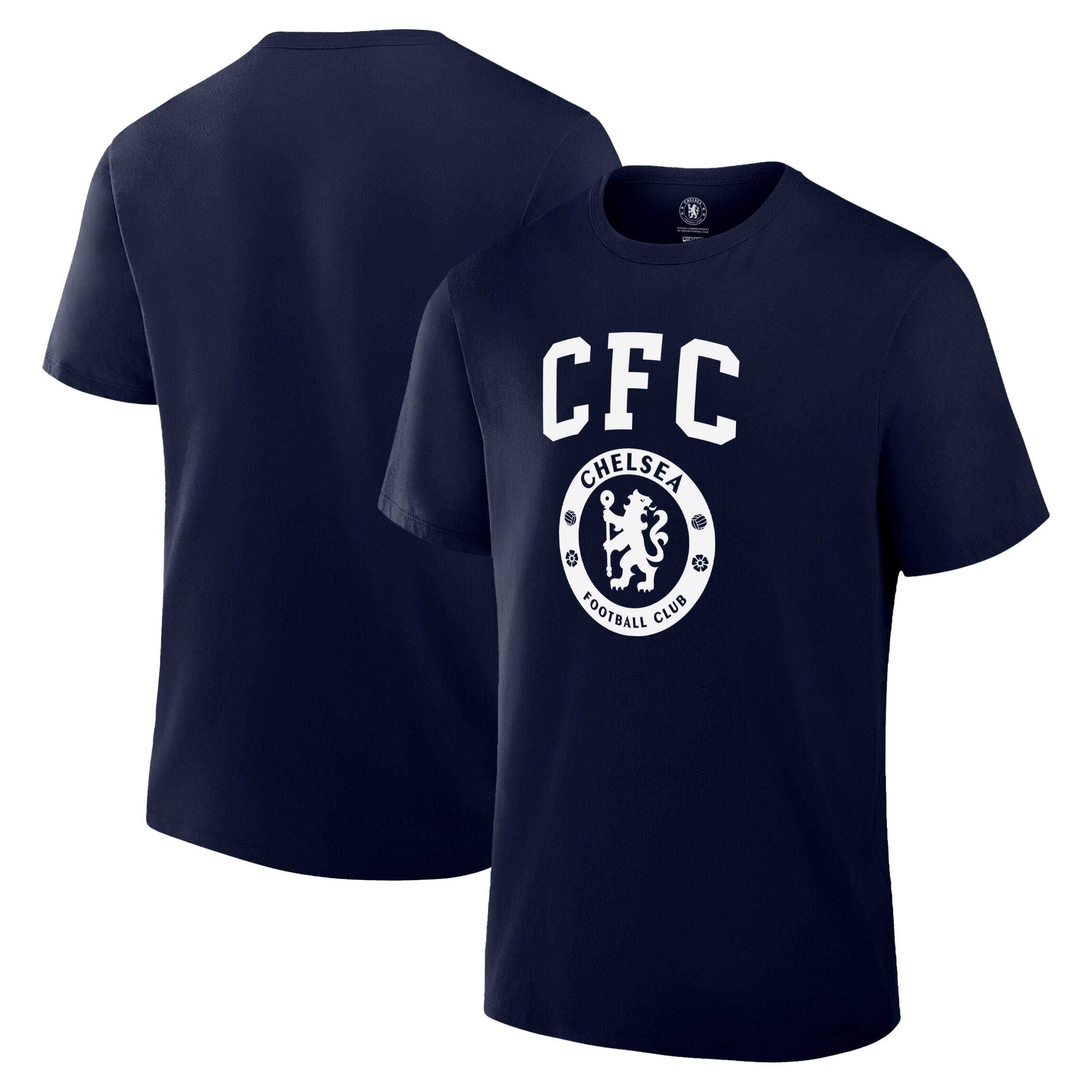 Chelsea T-Shirt Navy Front Back