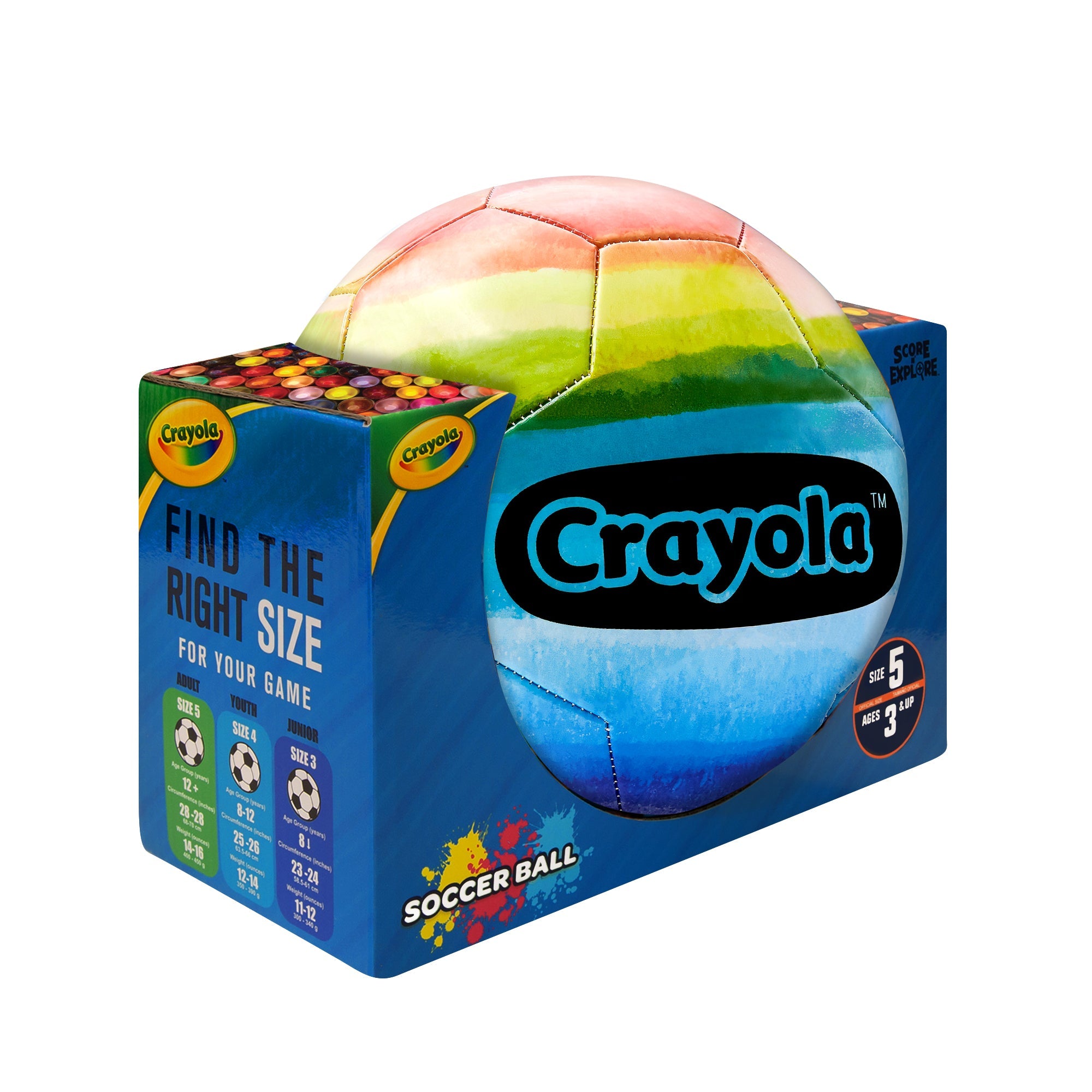 *COMING SOON* Score N' Explore Officially Licensed Crayola Rainbow Brush Soccer Ball