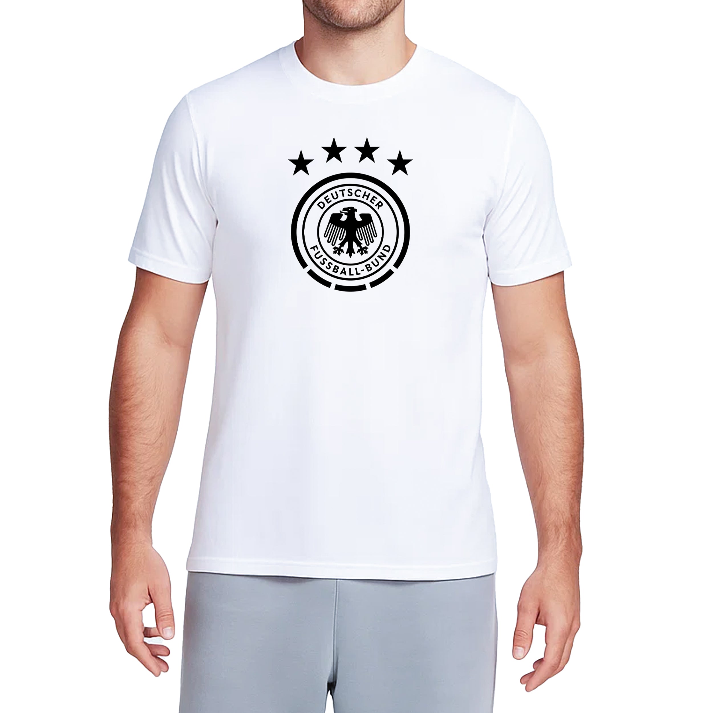German Football Association White T-shirt Model