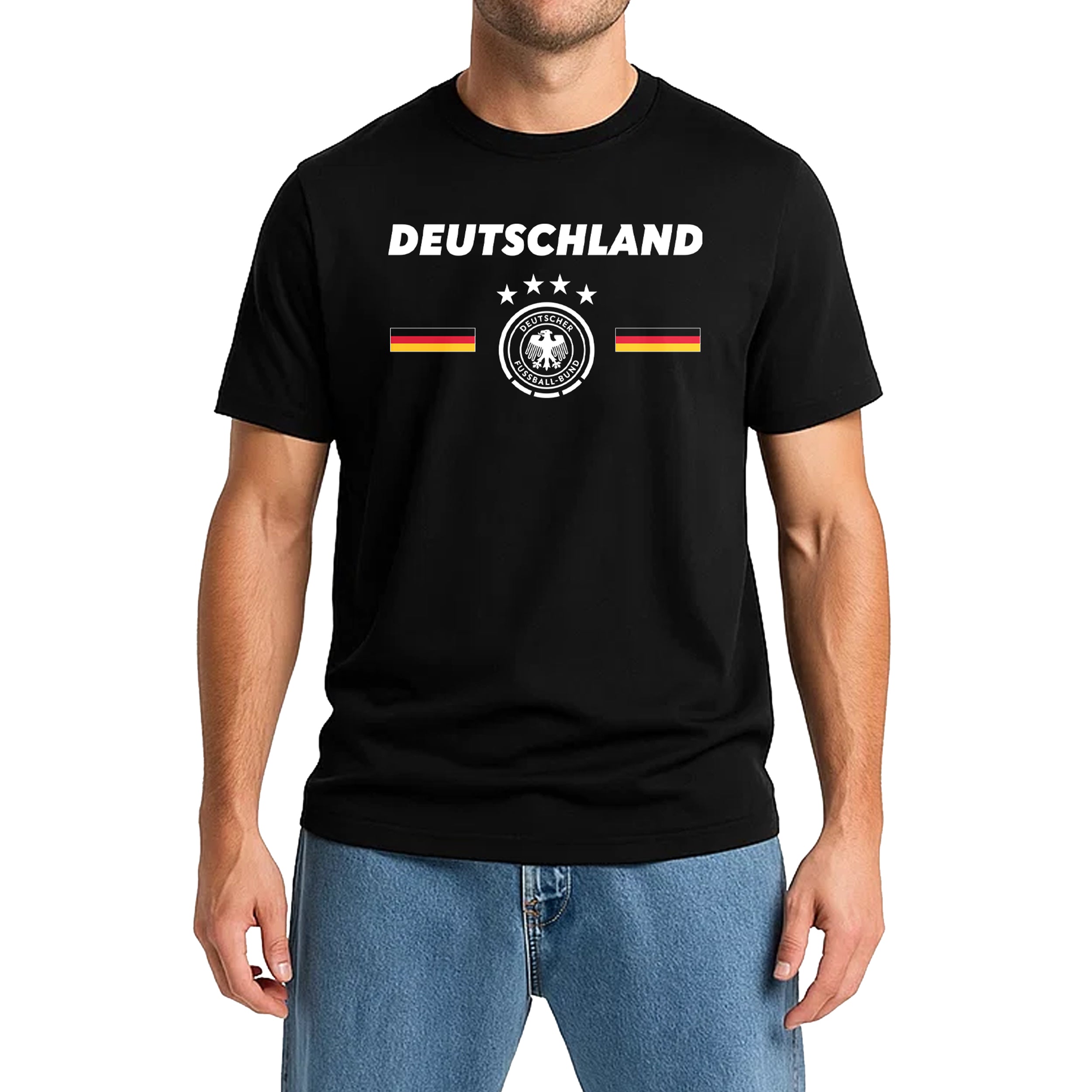 German Football Association Black T-shirt Model