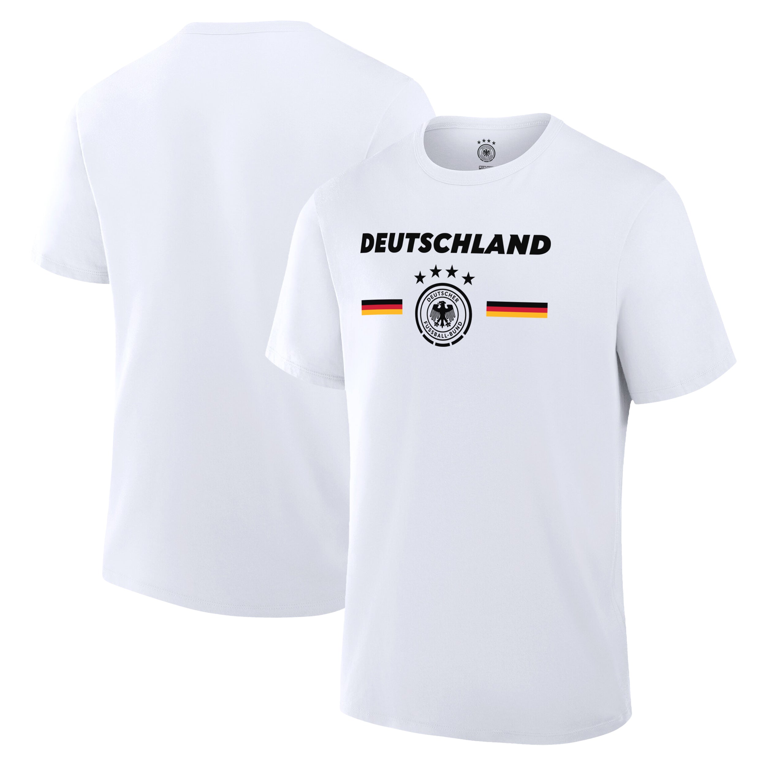 German Football Association White T-shirt Front Back