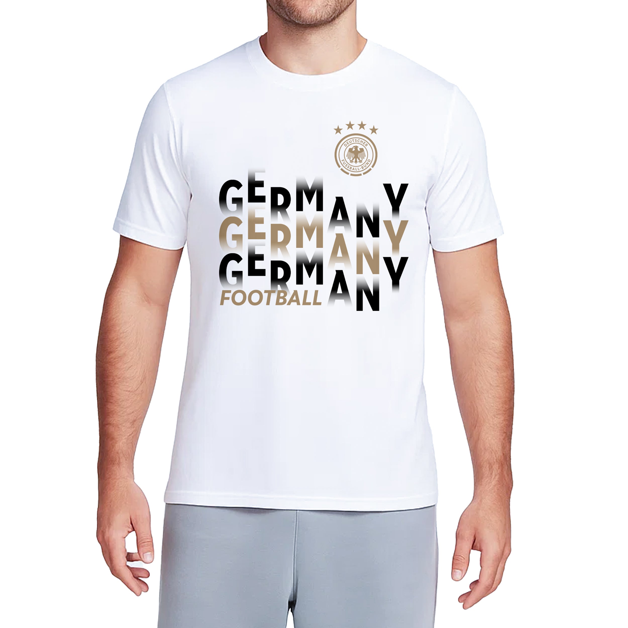 German Football Association White T-shirt Model