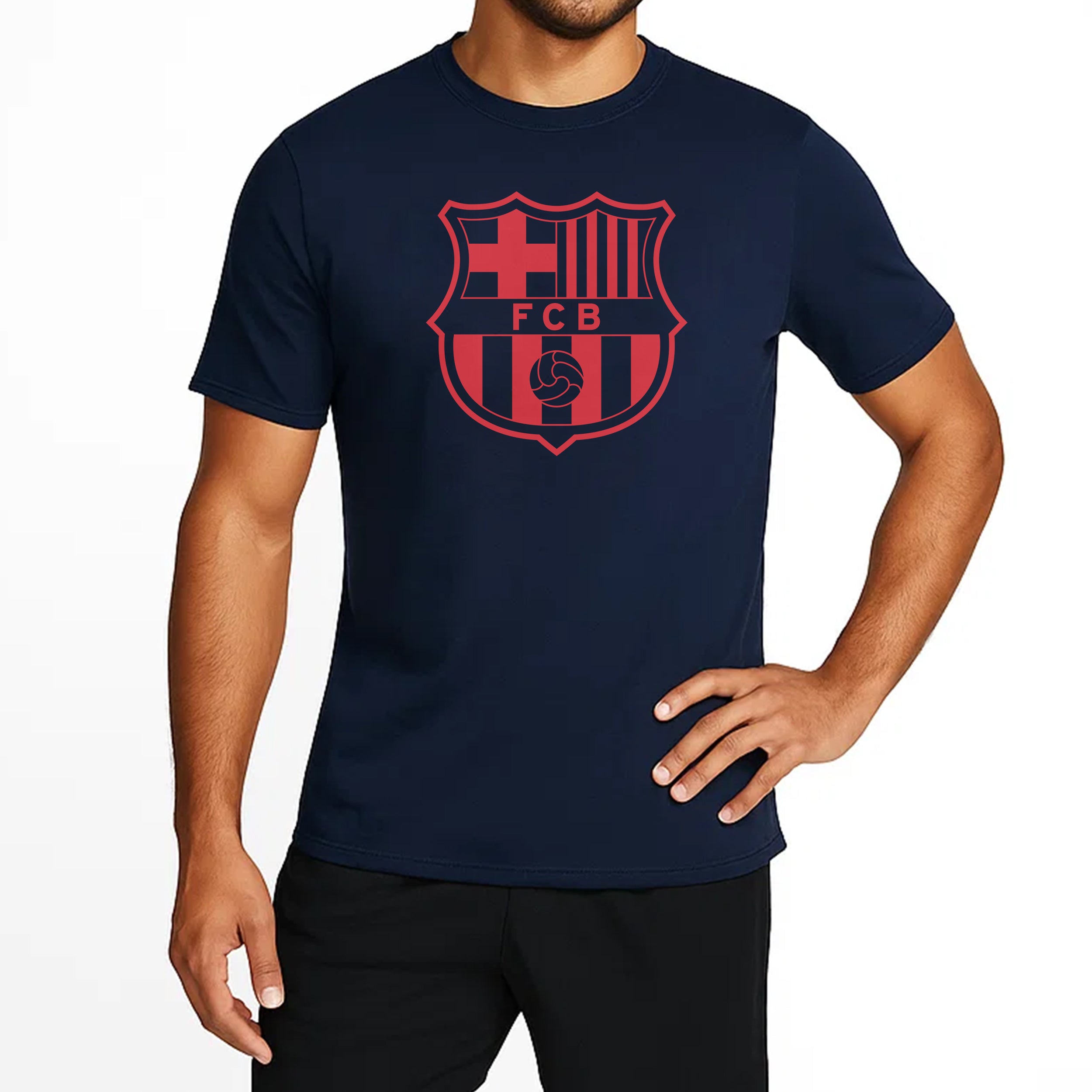 Navy Barcelona Shirt Model