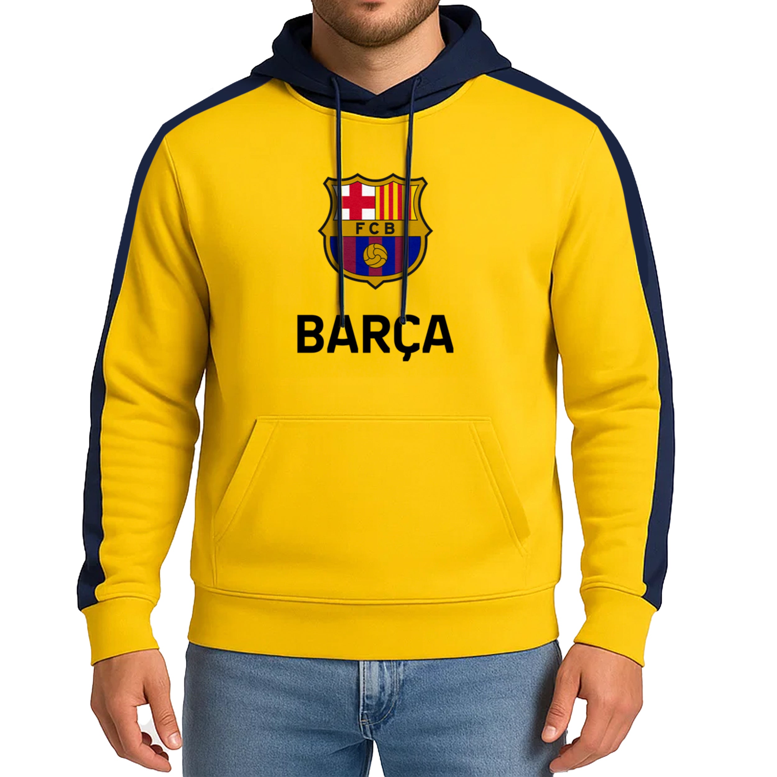 Barcelona Yellow Hoodie Side 1