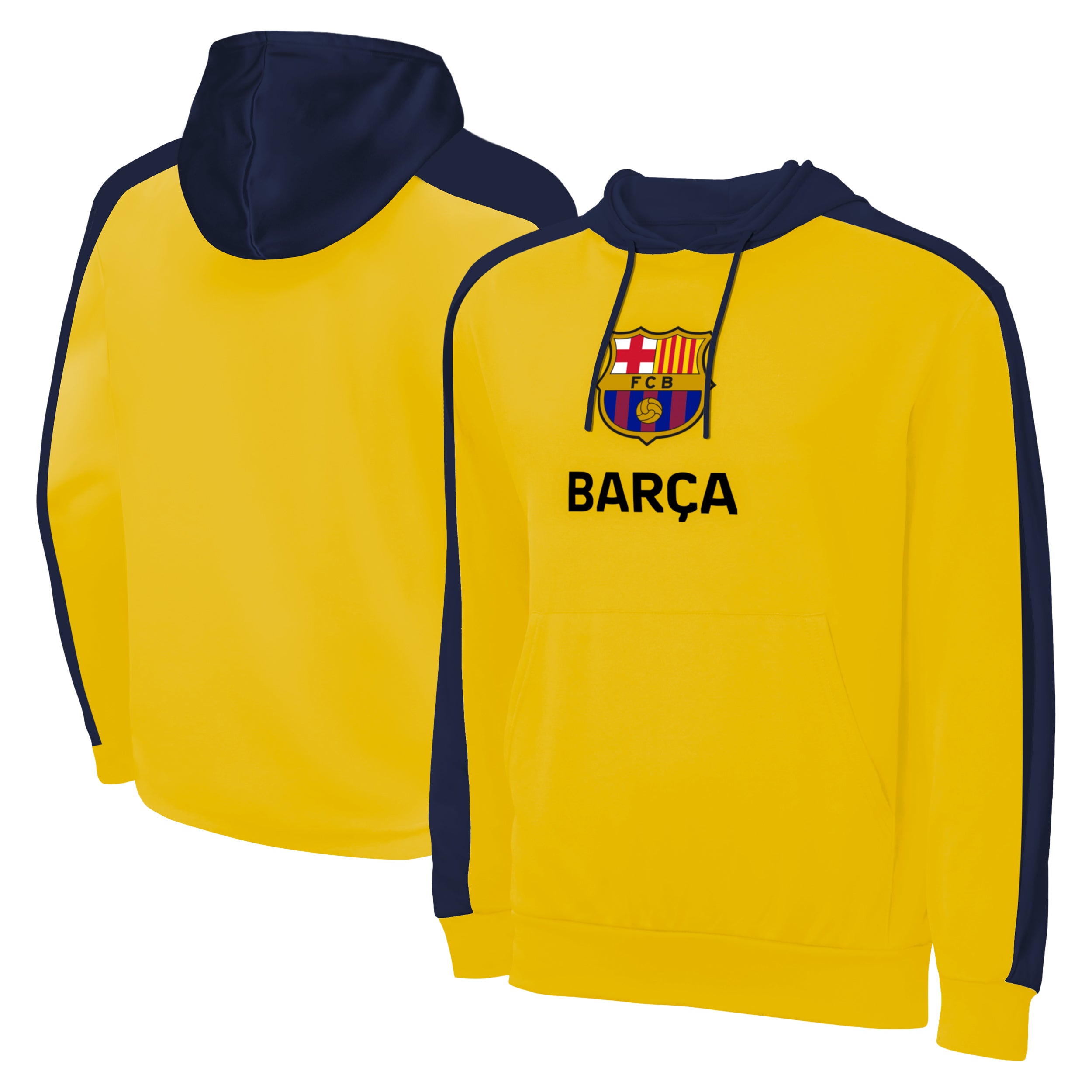 Barcelona Yellow Hoodie Side 2