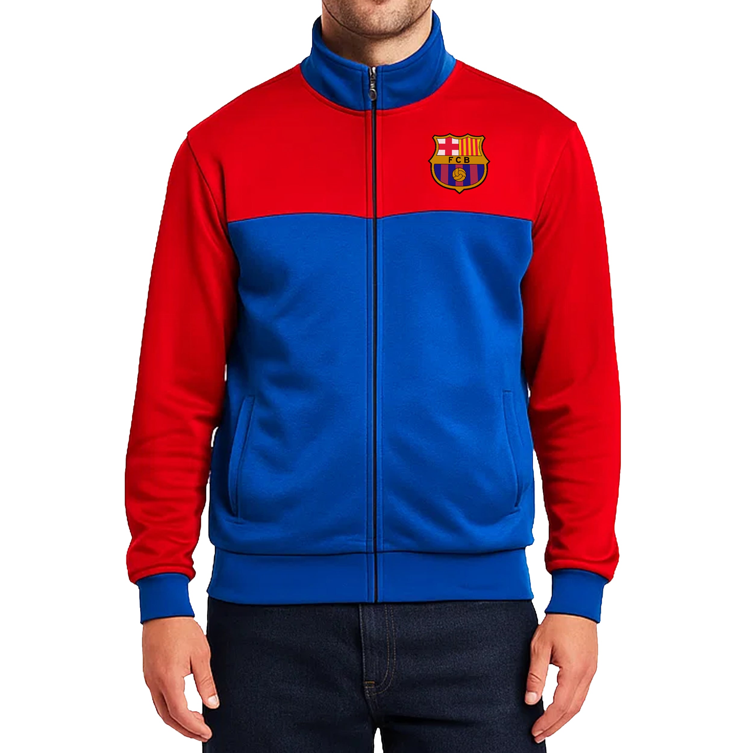 FC Barcelona Blue Track Jacket Model