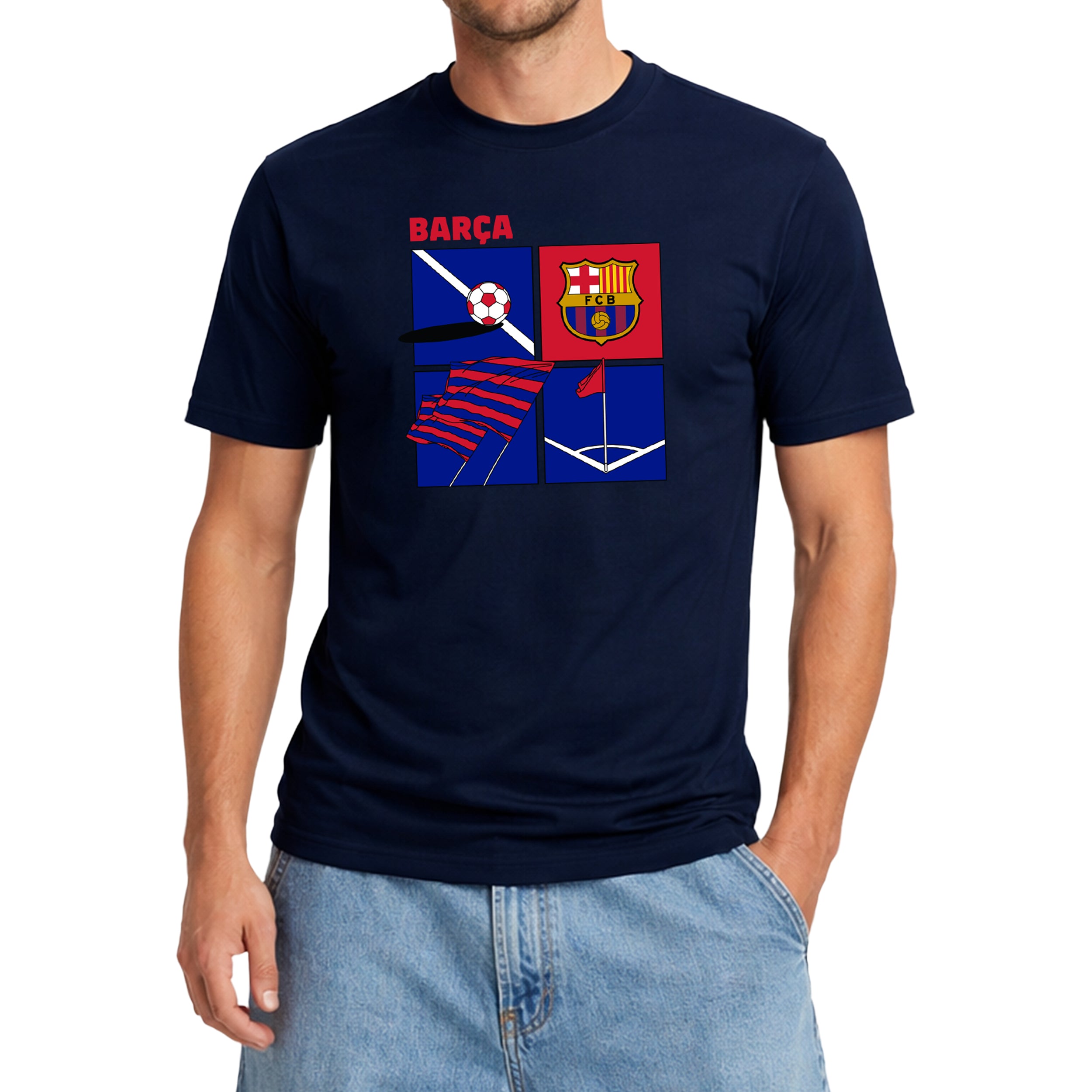 FC Barcelona Tシャツ Sサイズ FC Barcelona Cotton T-Shirt - FCB85CT