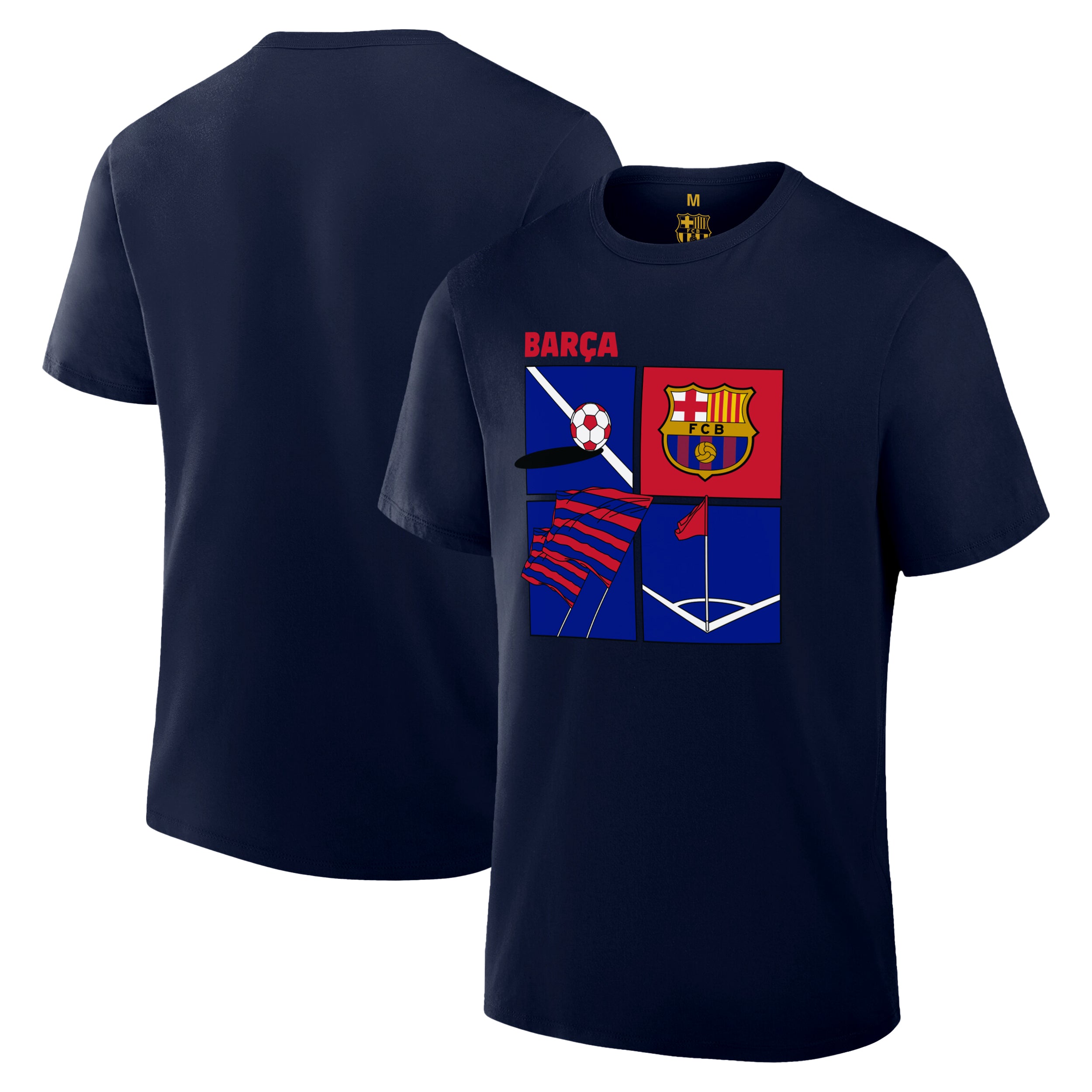 Navy Barcelona Shirt Front Back